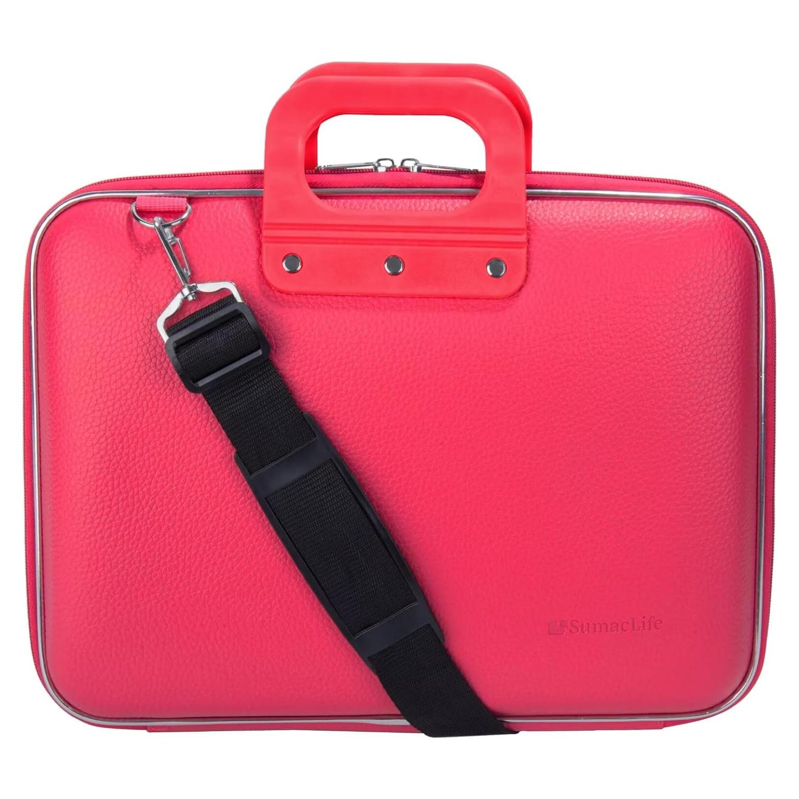 Bolsa para Laptop 13-14" ECCRIS Rosa PU Cuero Resistente