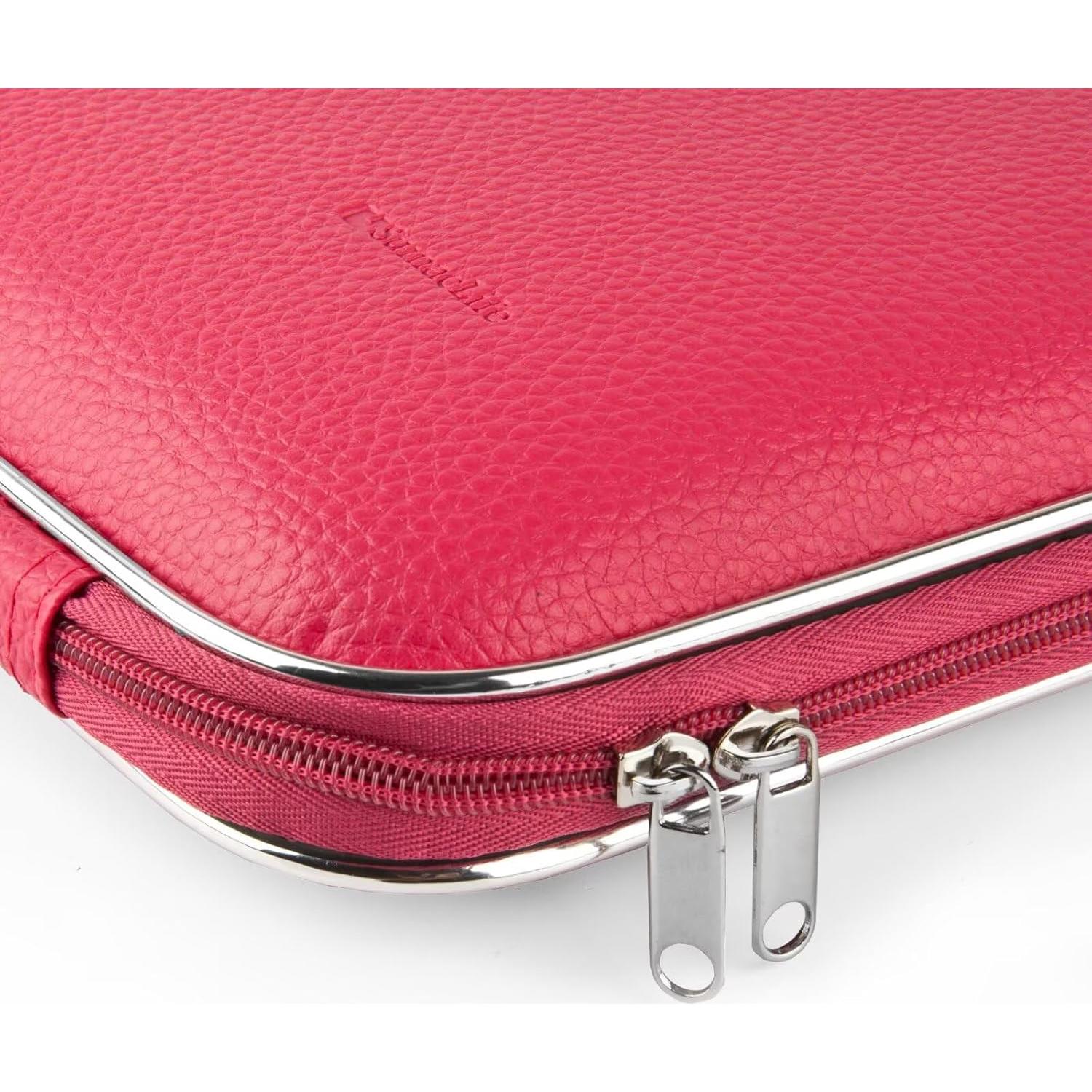 Bolsa para Laptop 13-14" ECCRIS Rosa PU Cuero Resistente