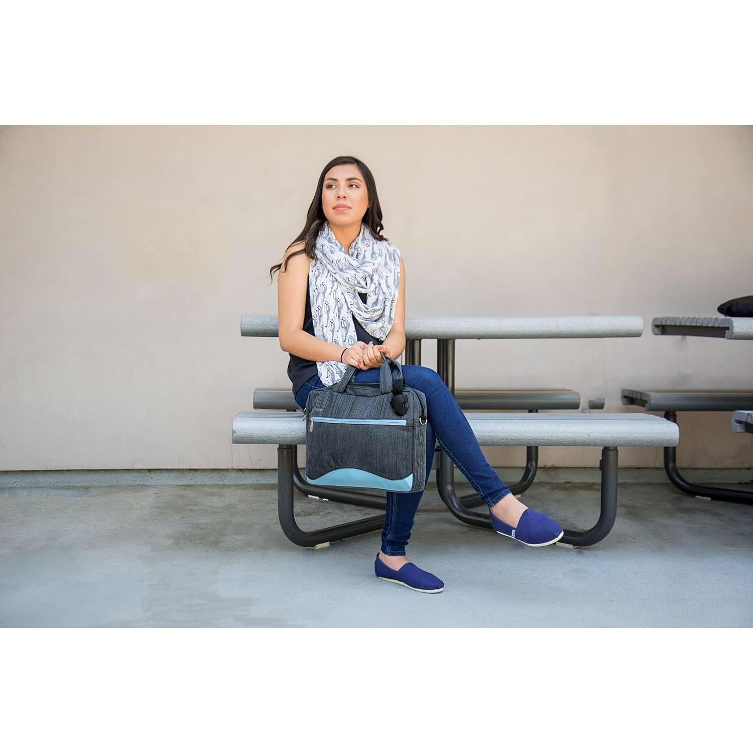 Bolsa Mensajera para Laptop 13-14" ECCRIS Azul Cielo