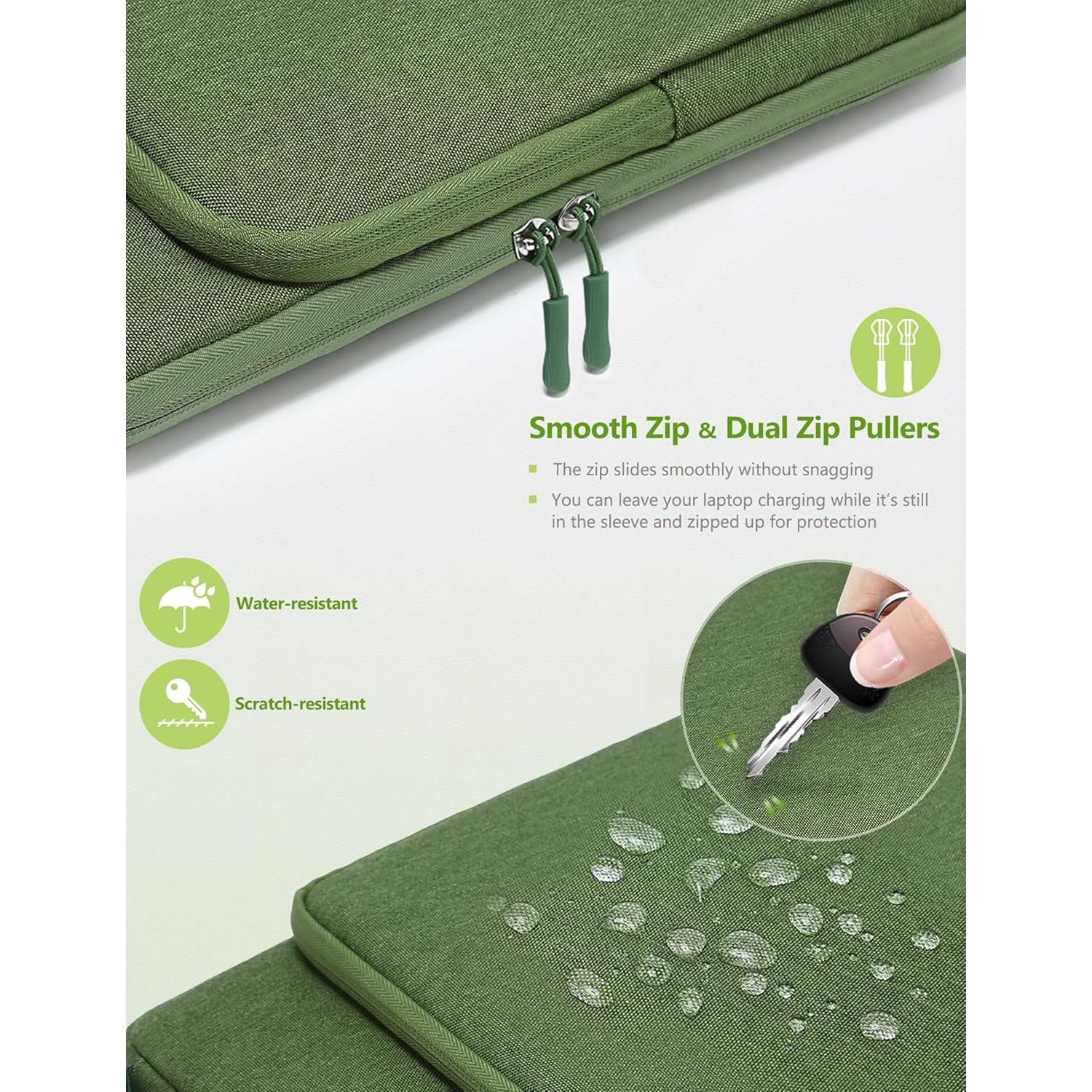Funda para Laptop 14-15" HYZUO Verde Hierba Resistente al Agua