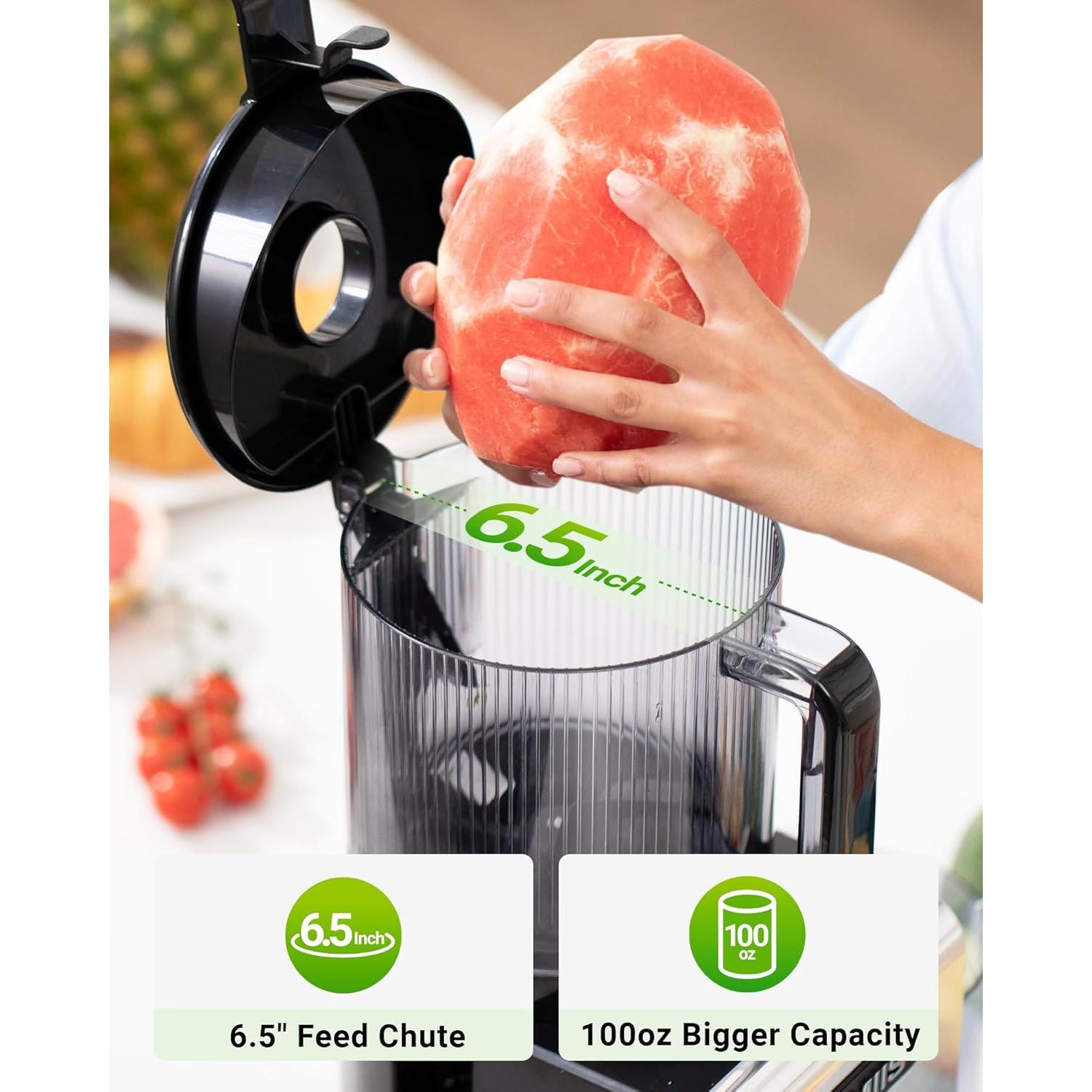 Exprimidor de Prensa Fría TUUMIIST TM-780SJ 3L 400W Negro