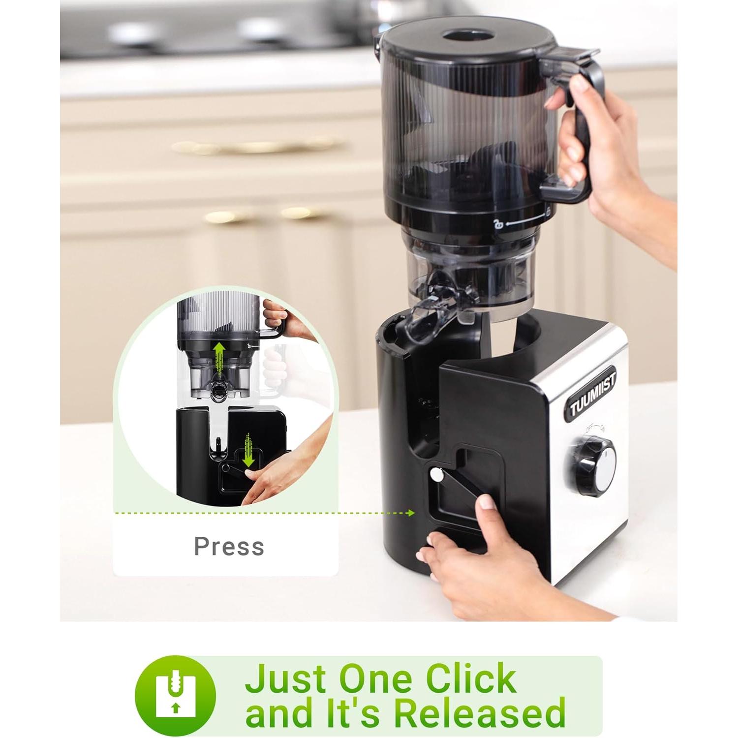 Exprimidor de Prensa Fría TUUMIIST TM-780SJ 3L 400W Negro