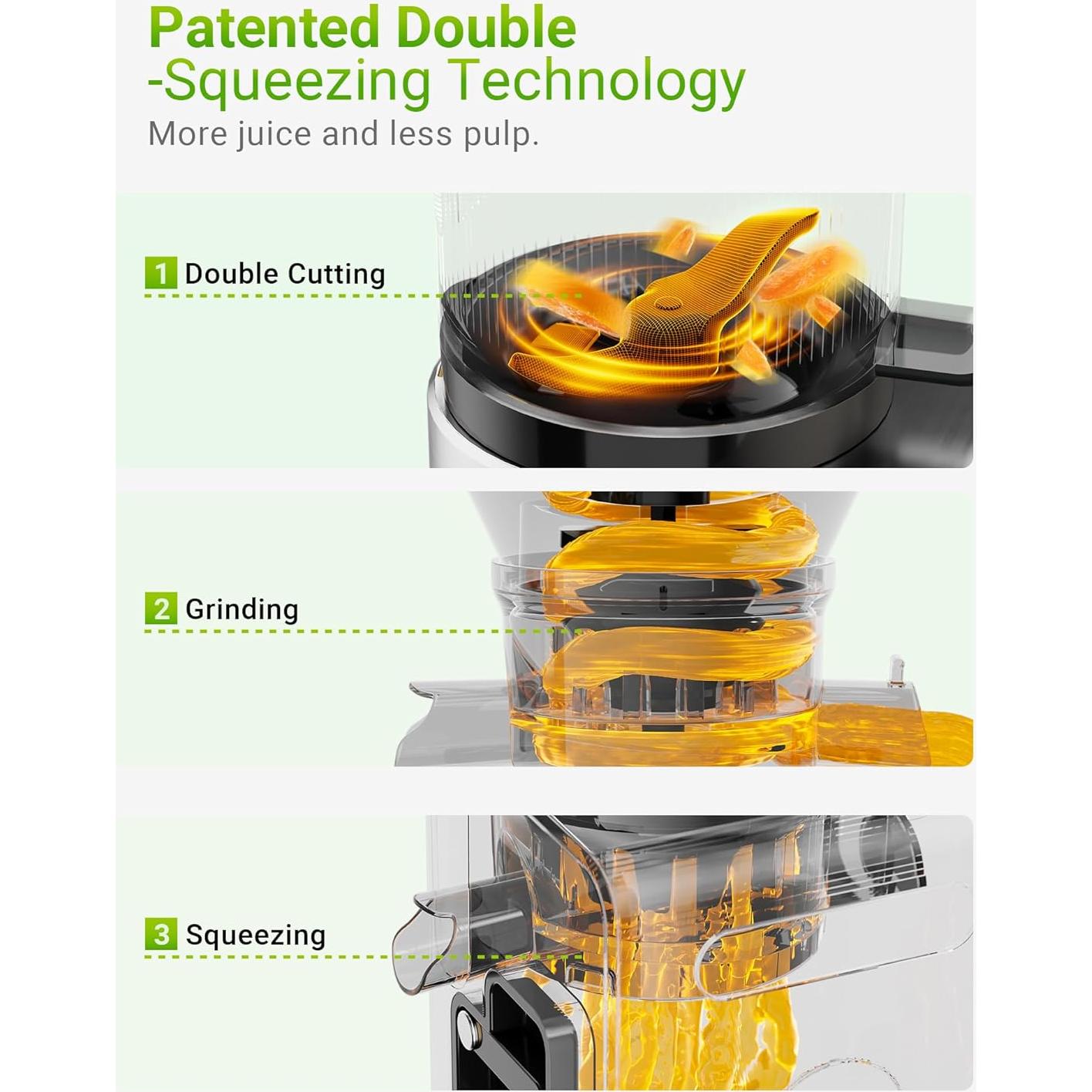 Exprimidor de Prensa Fría TUUMIIST TM-780SJ 3L 400W Negro