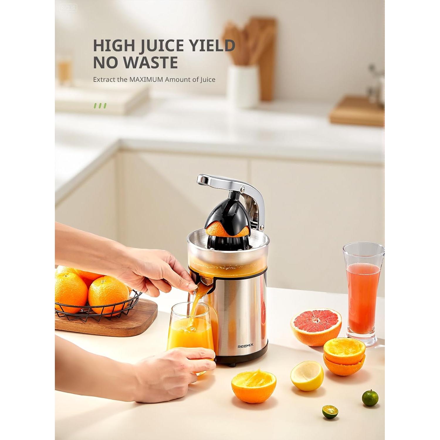 Exprimidor Eléctrico de Cítricos Reemix SG-85W - Acero Inoxidable