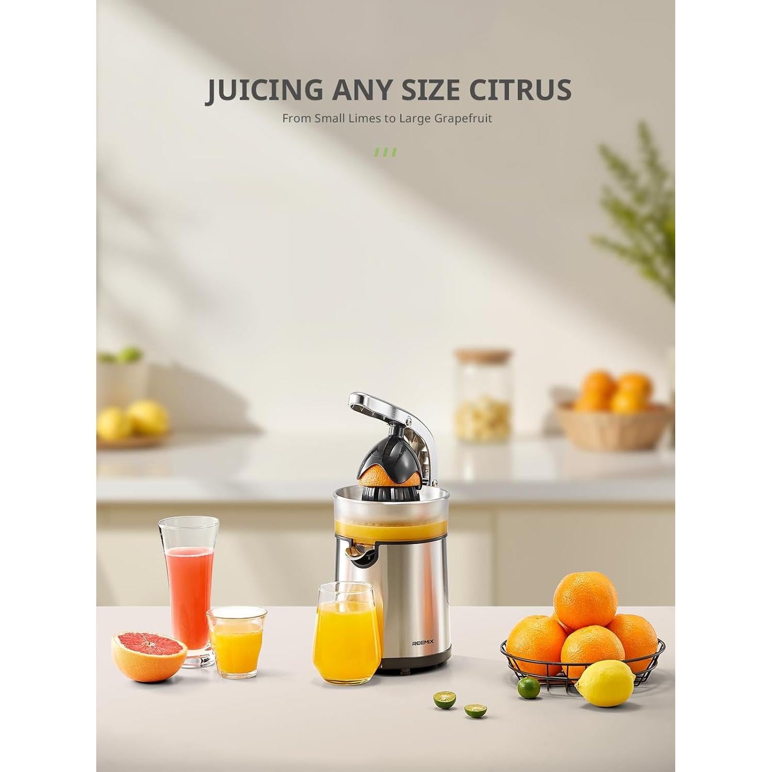 Exprimidor Eléctrico de Cítricos Reemix SG-85W - Acero Inoxidable