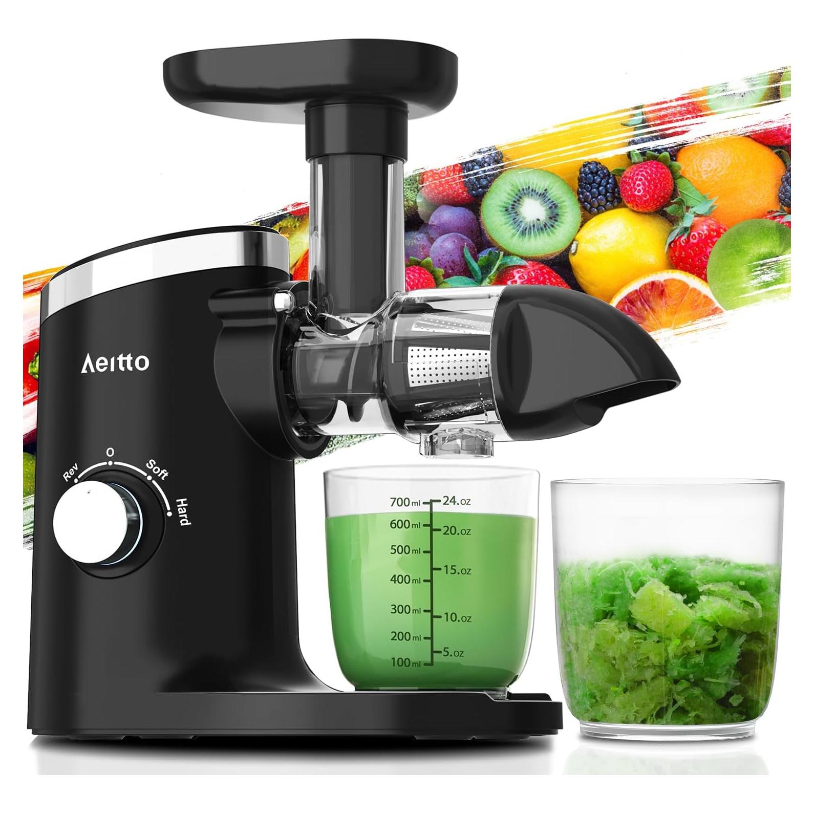 Extractor de Jugo Horizontal Aeitto Clásico 600ml Negro