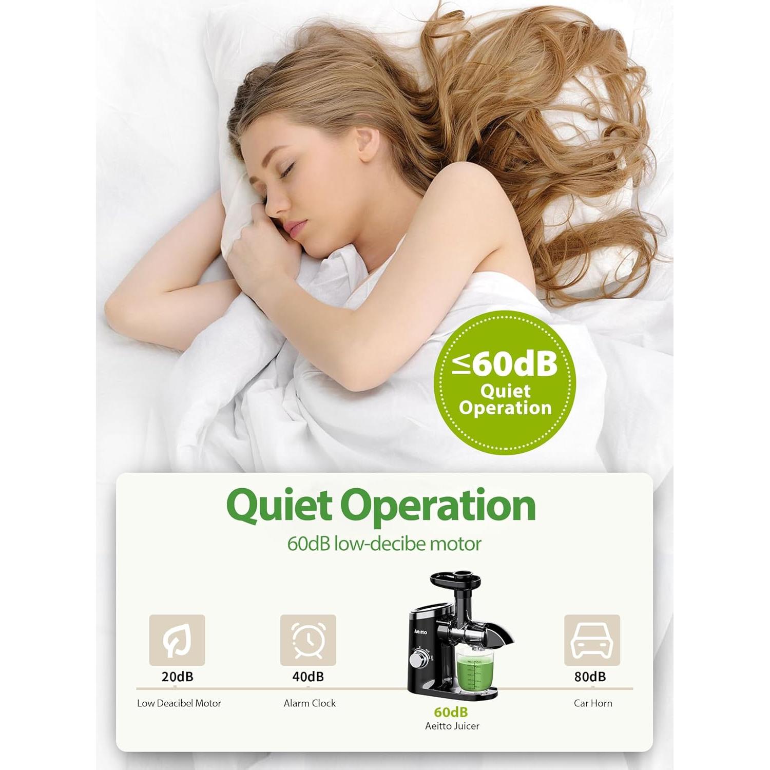 Extractor de Jugo Horizontal Aeitto Clásico 600ml Negro