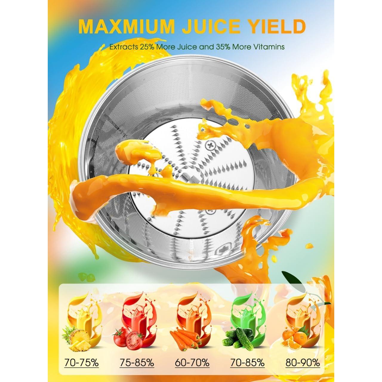 Extractor de Jugo Bestome 1200W Doble Velocidad 1.04L