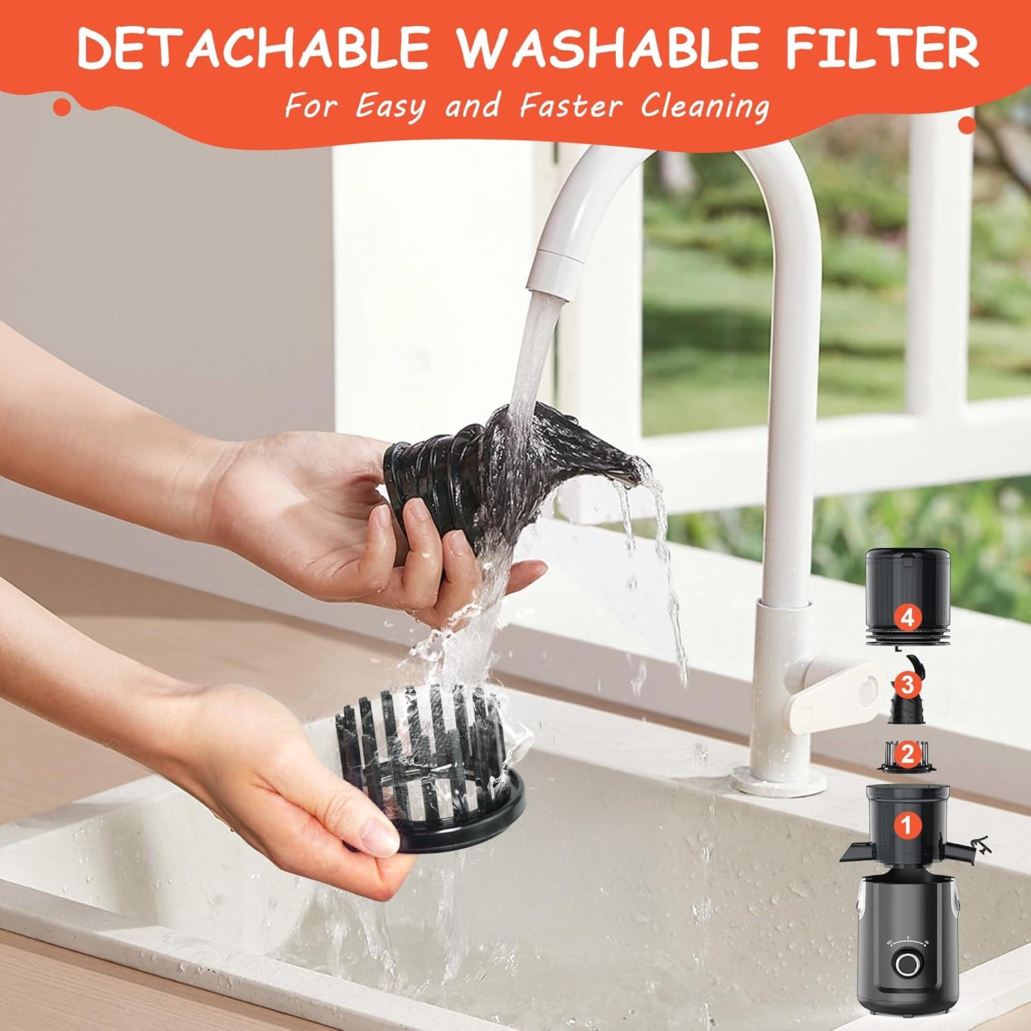 Exprimidor Hobsir HSC-802J 300W Prensa Fría 5.3" Negro