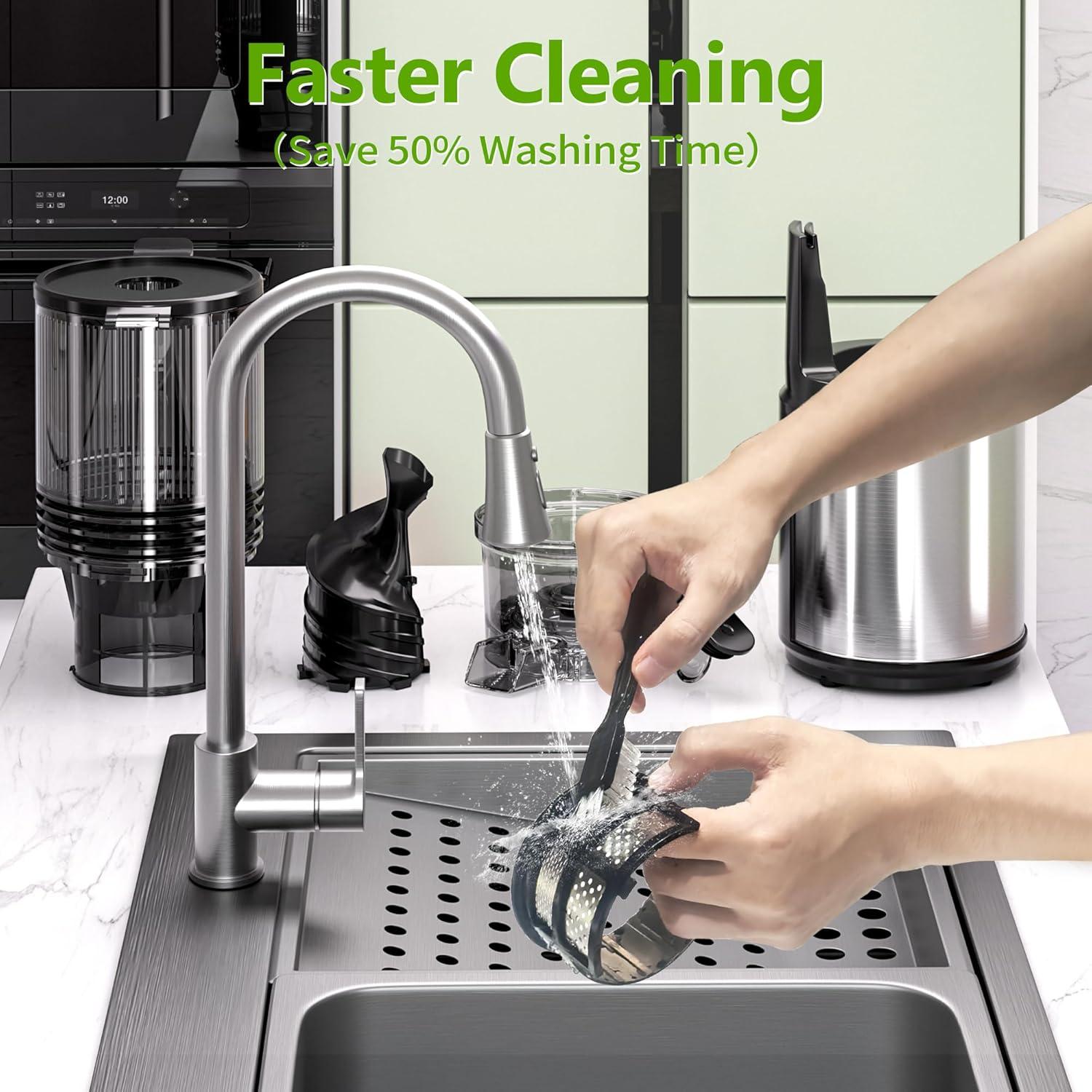 Extractor de Jugo Masticador Floisdace JE120 - 350W, 16.51 cm