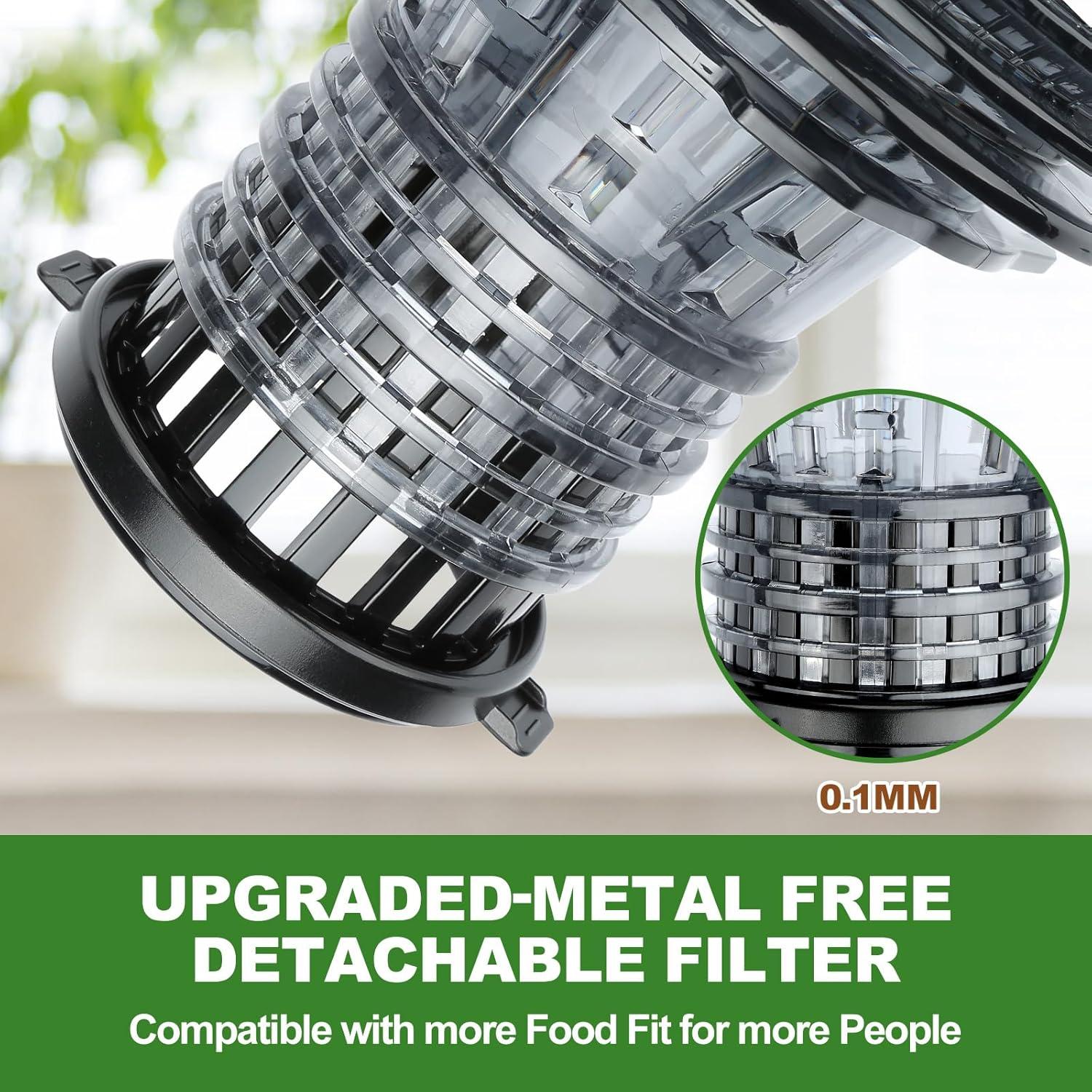 Exprimidor Lento EXREIZST 300W Prensa Fría 5.3" Saludable