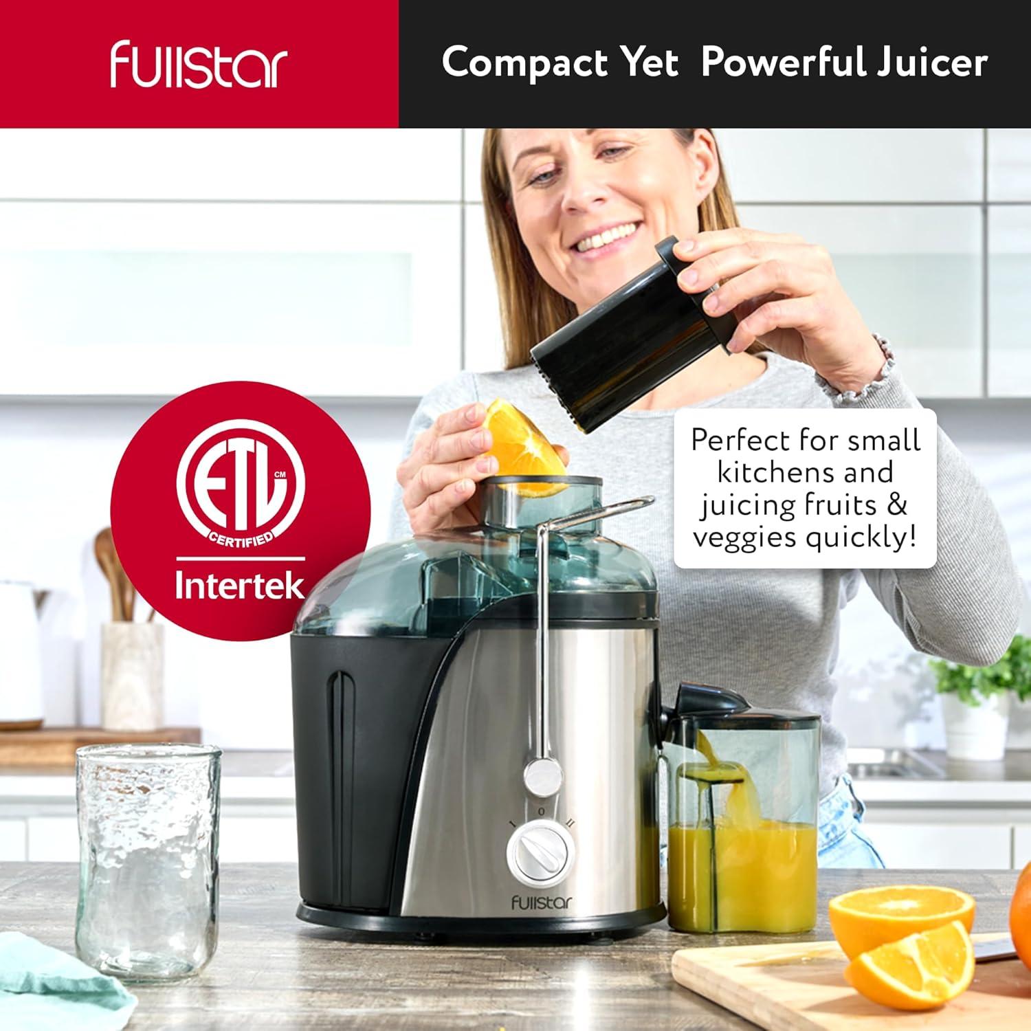 Extractor de Jugo Fullstar 400W Acero Inoxidable 2 Velocidades