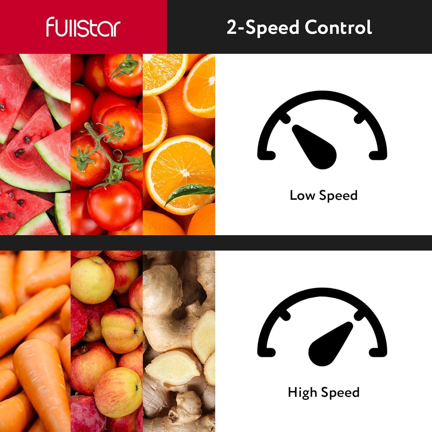 Extractor de Jugo Fullstar 400W Acero Inoxidable 2 Velocidades