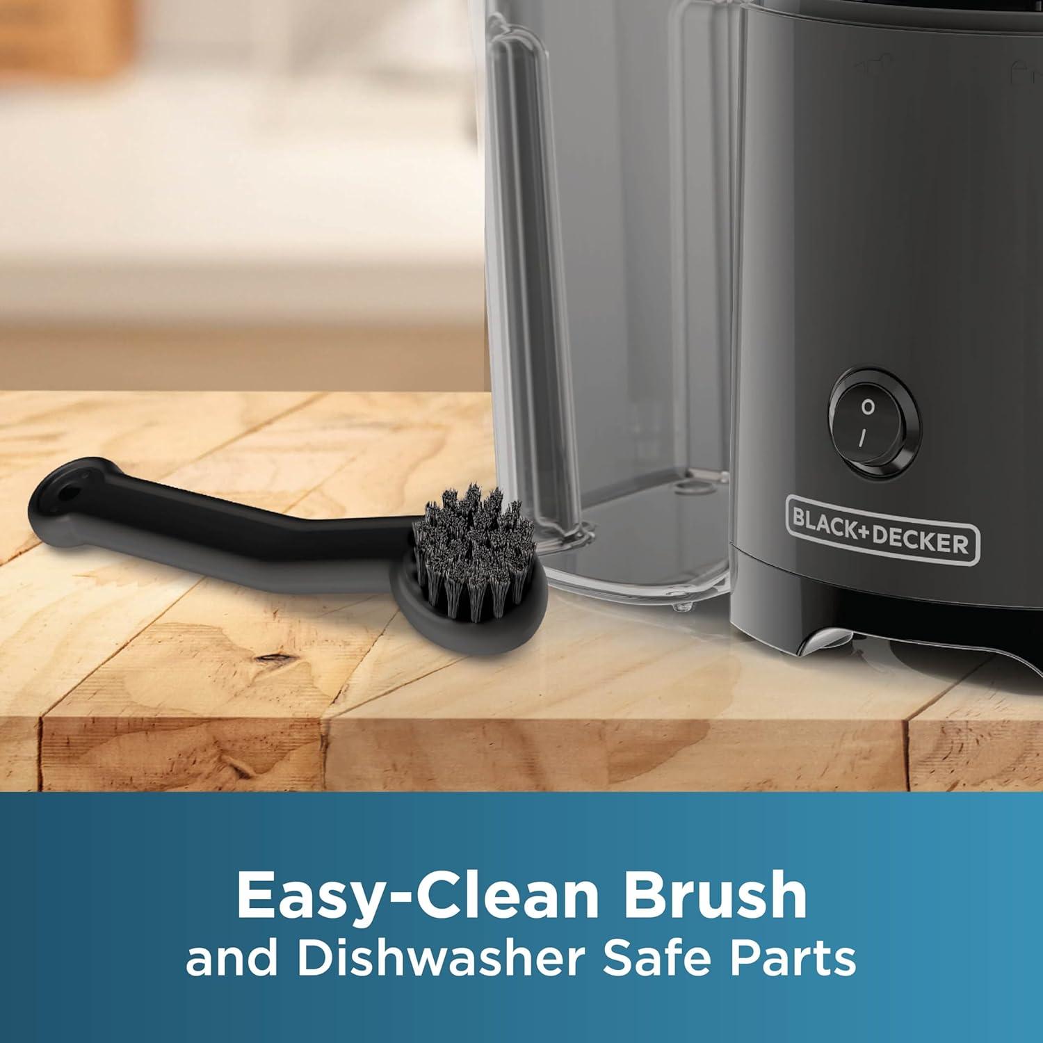 Extractor de Jugo Silencioso Black+Decker JE2500B 400W Compacto