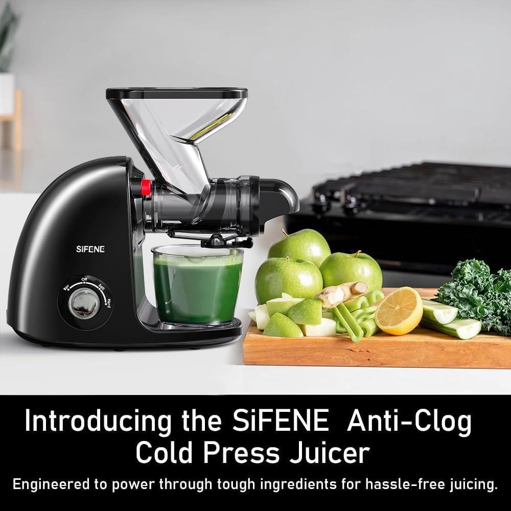 Extractor de Jugo SIFENE JS3209 Prensado en Frío 1000ml Negro