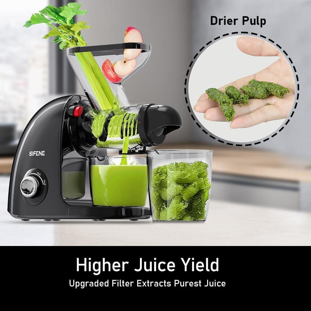 Extractor de Jugo SIFENE JS3209 Prensado en Frío 1000ml Negro