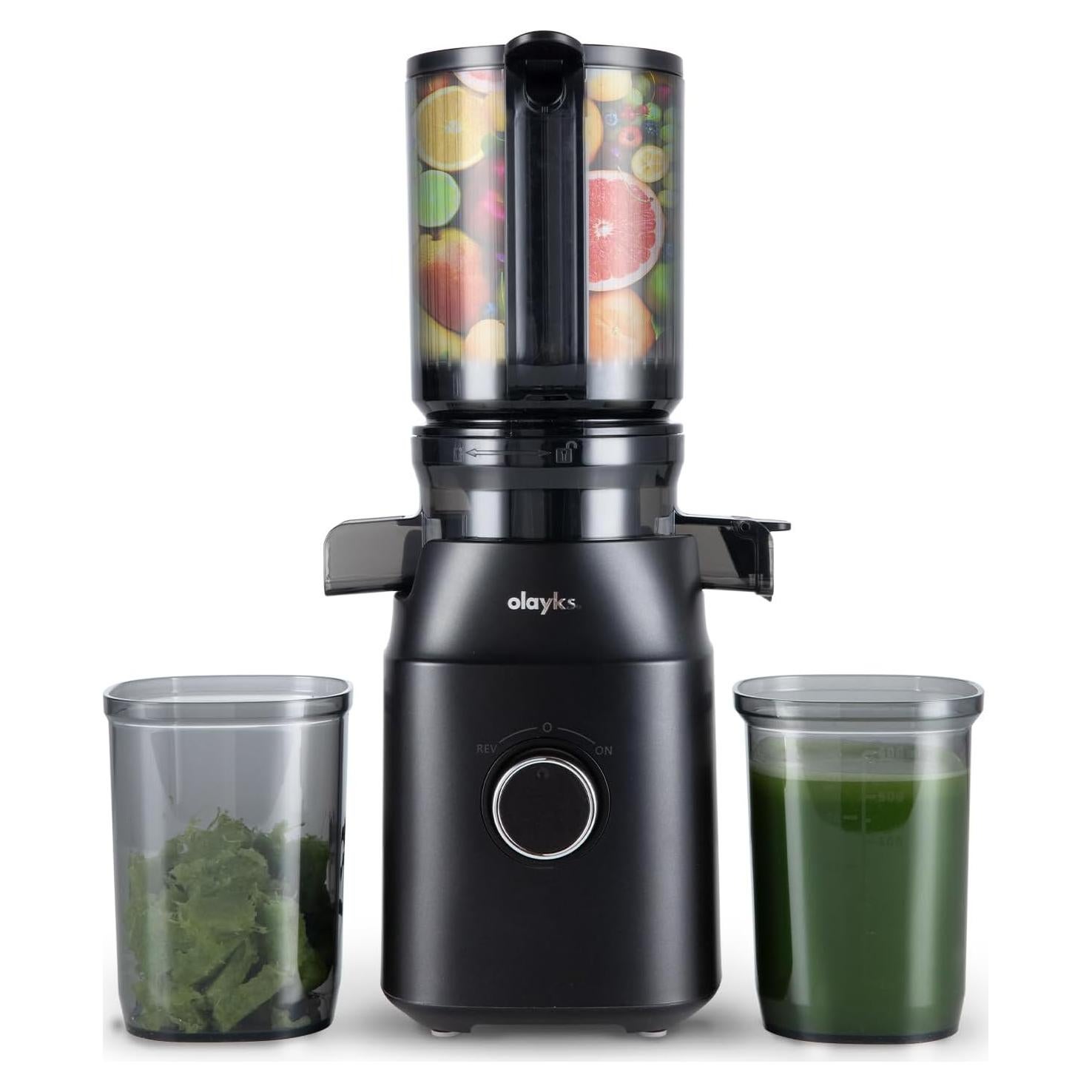 Exprimidor de Prensa Fría Olayks 1.13 kg Negro 40 Oz Fácil Limpieza