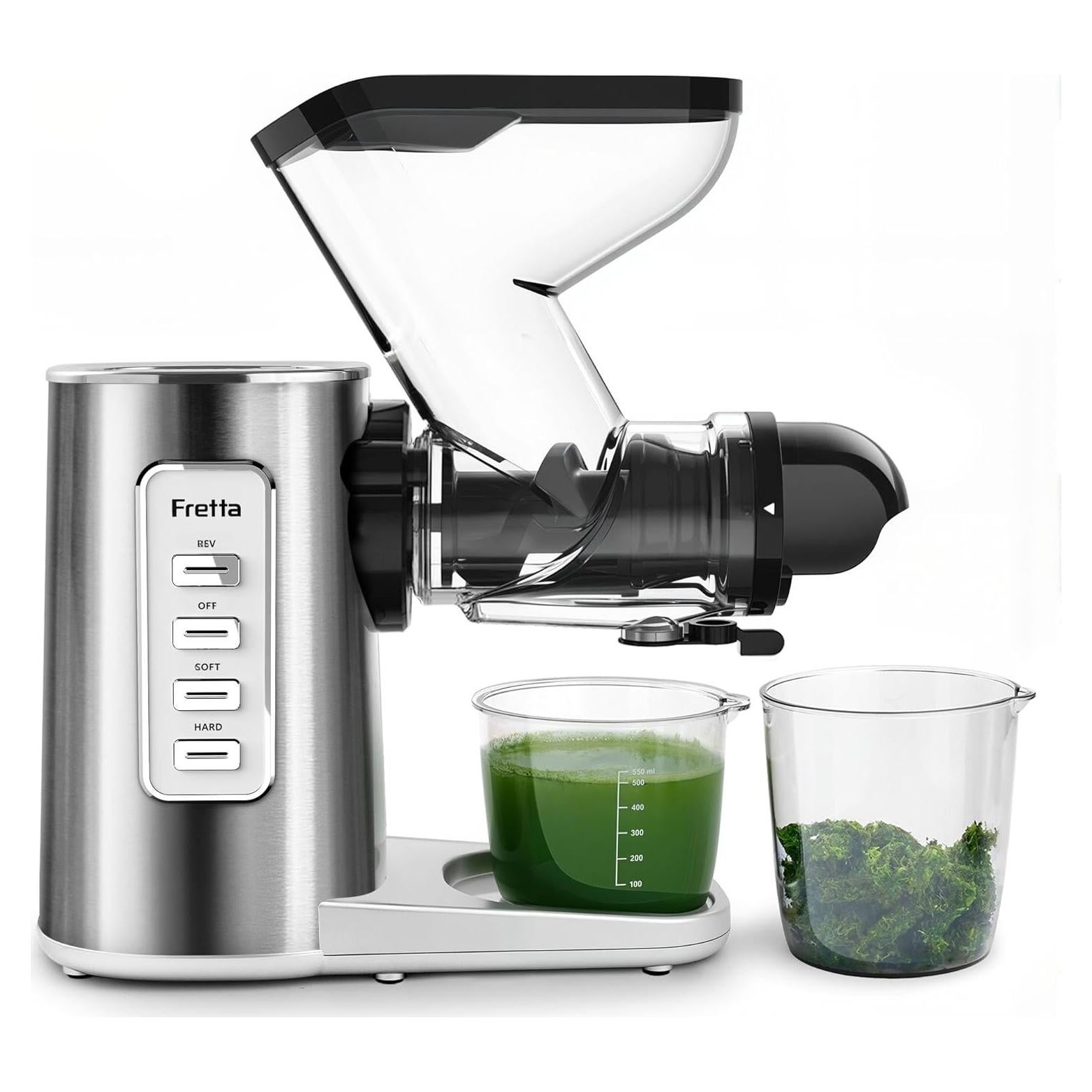 Exprimidor Lento Masticador Fretta Edge Max 200W Acero Inoxidable