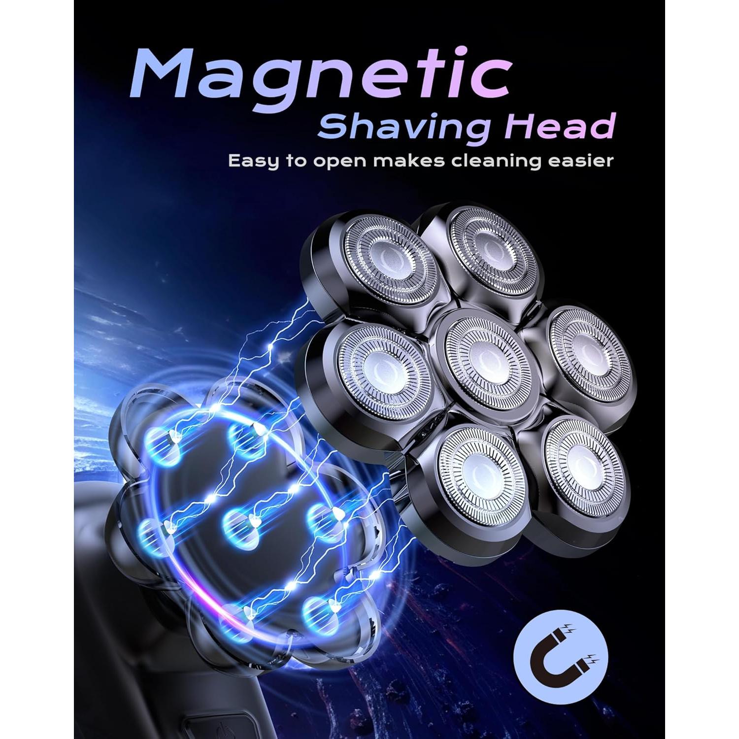 Afeitadora Eléctrica JIJ FK-8611SR 5 en 1 para Calvos