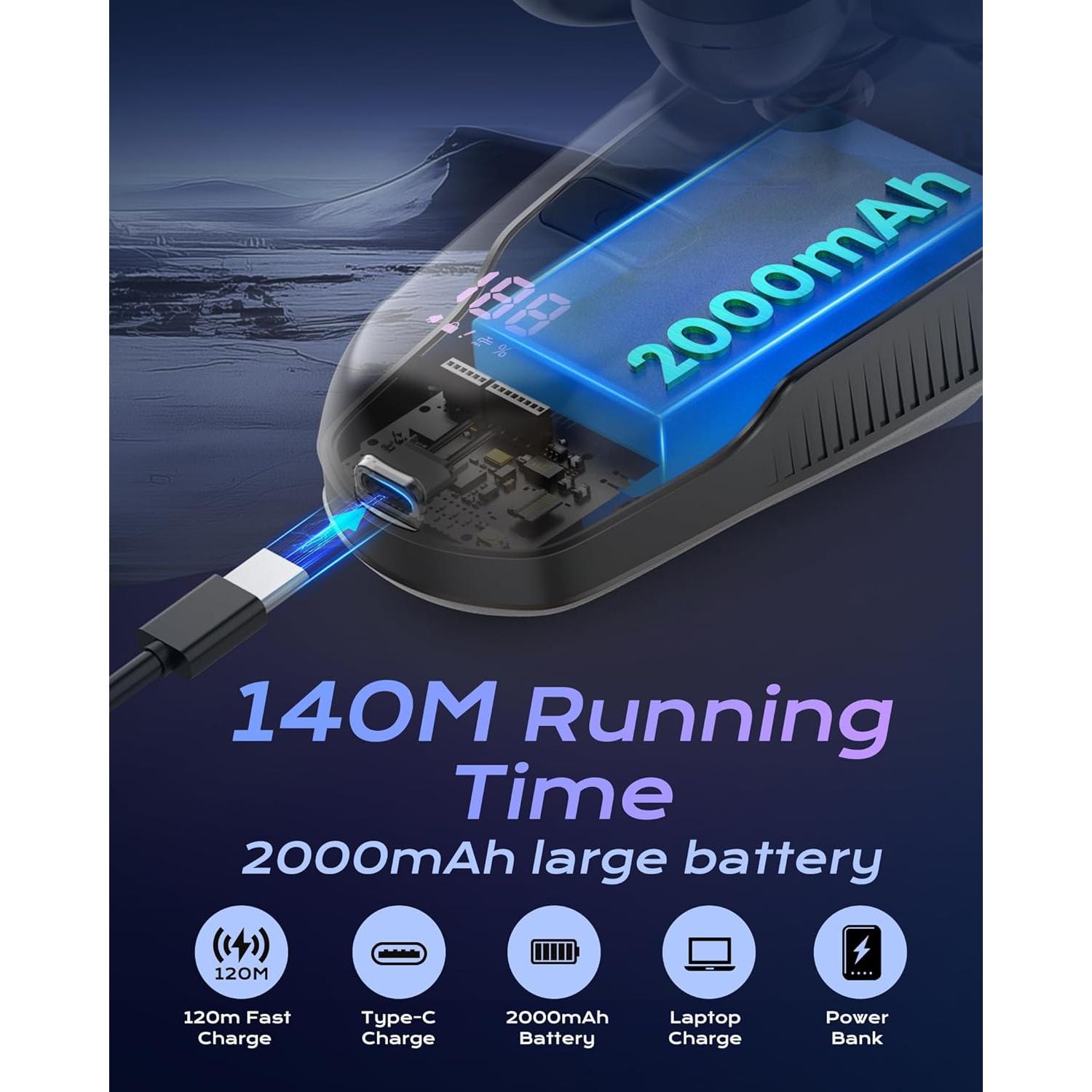 Afeitadora Eléctrica JIJ FK-8611SR 5 en 1 para Calvos