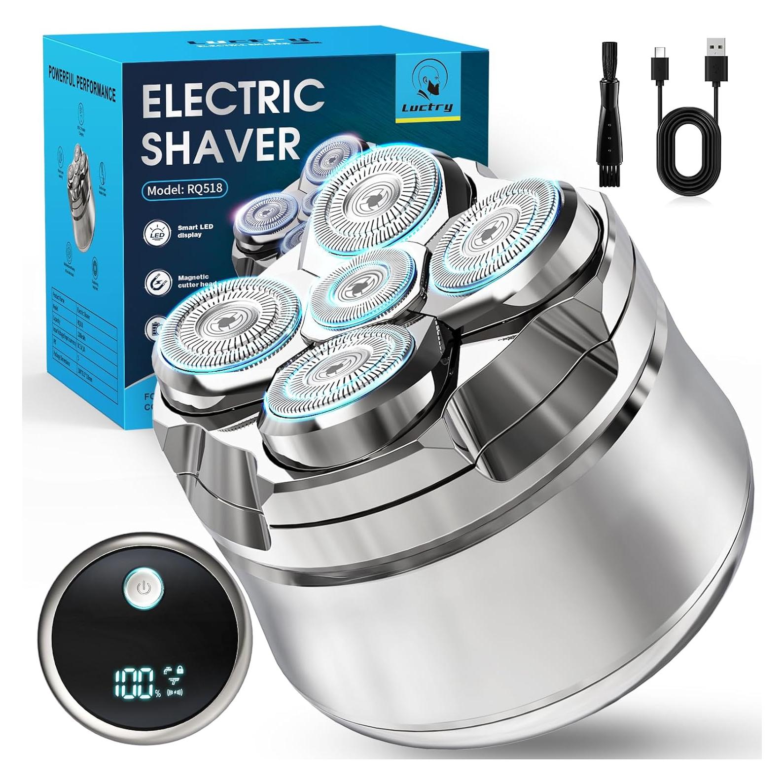Afeitadora eléctrica Luctry RQ518 para cabeza calva 120 min