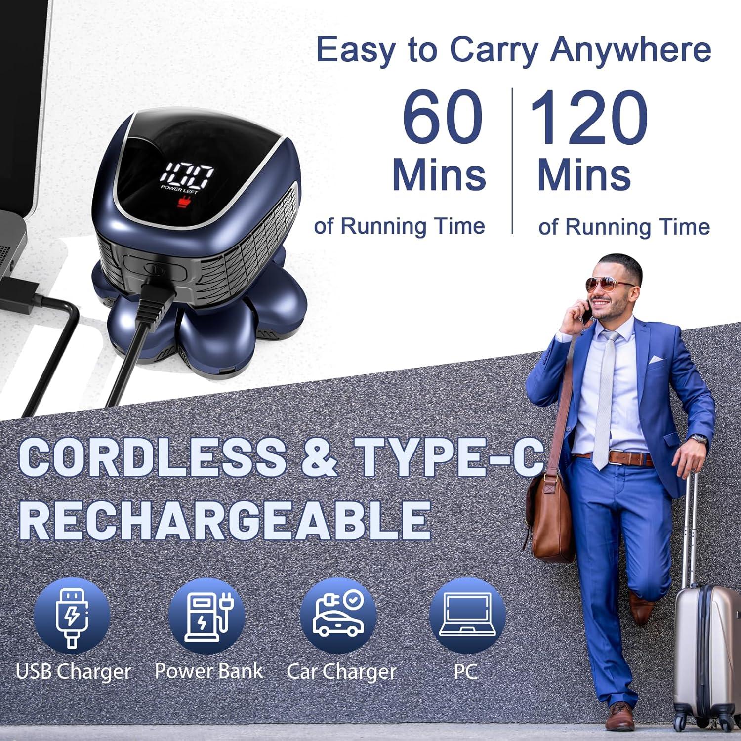 Afeitadora de Cabeza Wyklaus 7D Impermeable USB 5 en 1