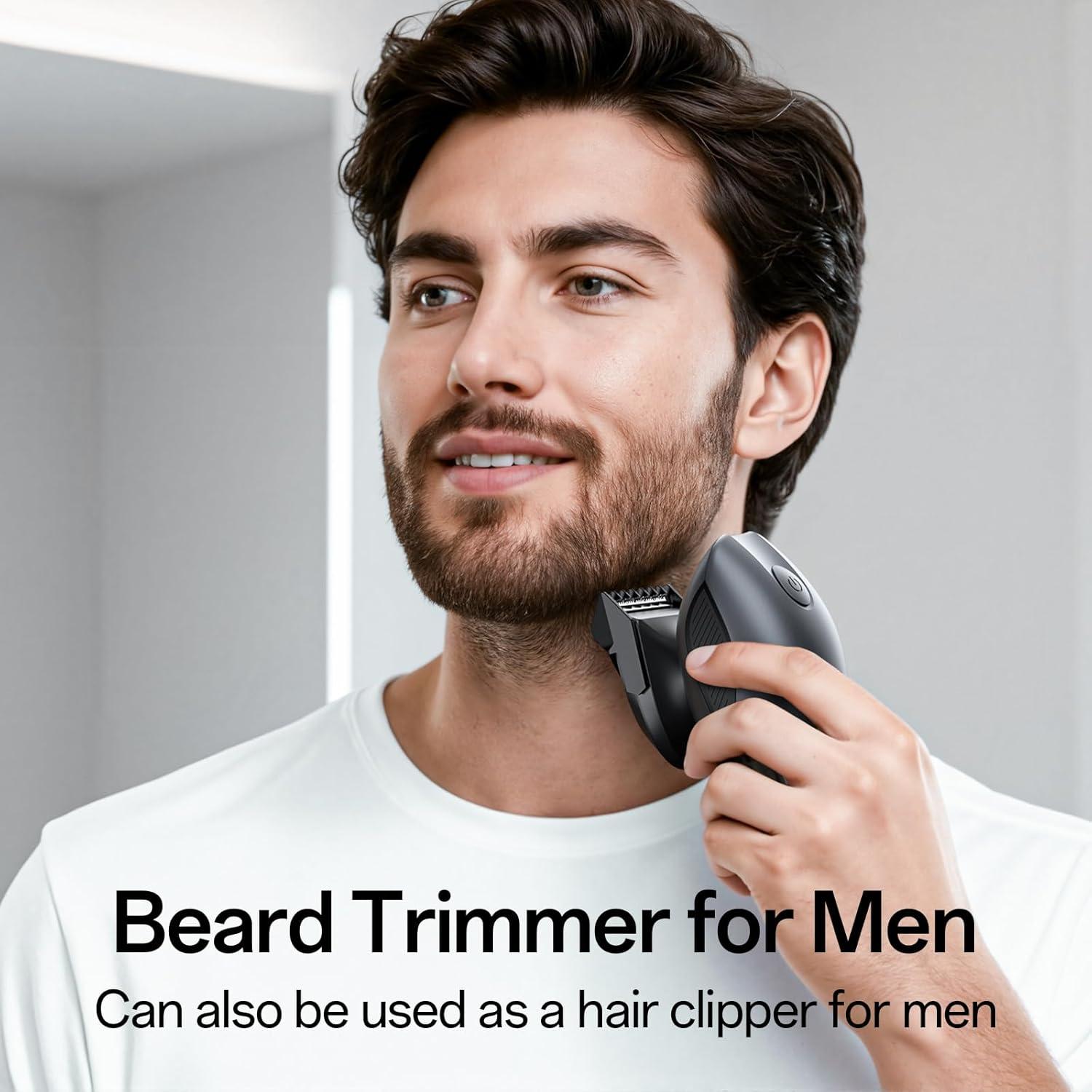 Afeitadora eléctrica 5 en 1 WEQOEE gris, recargable y a prueba de agua