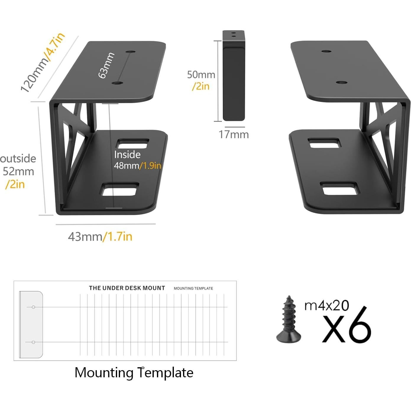 Soporte Bajo Escritorio Bylitco para Laptop y Mini PC