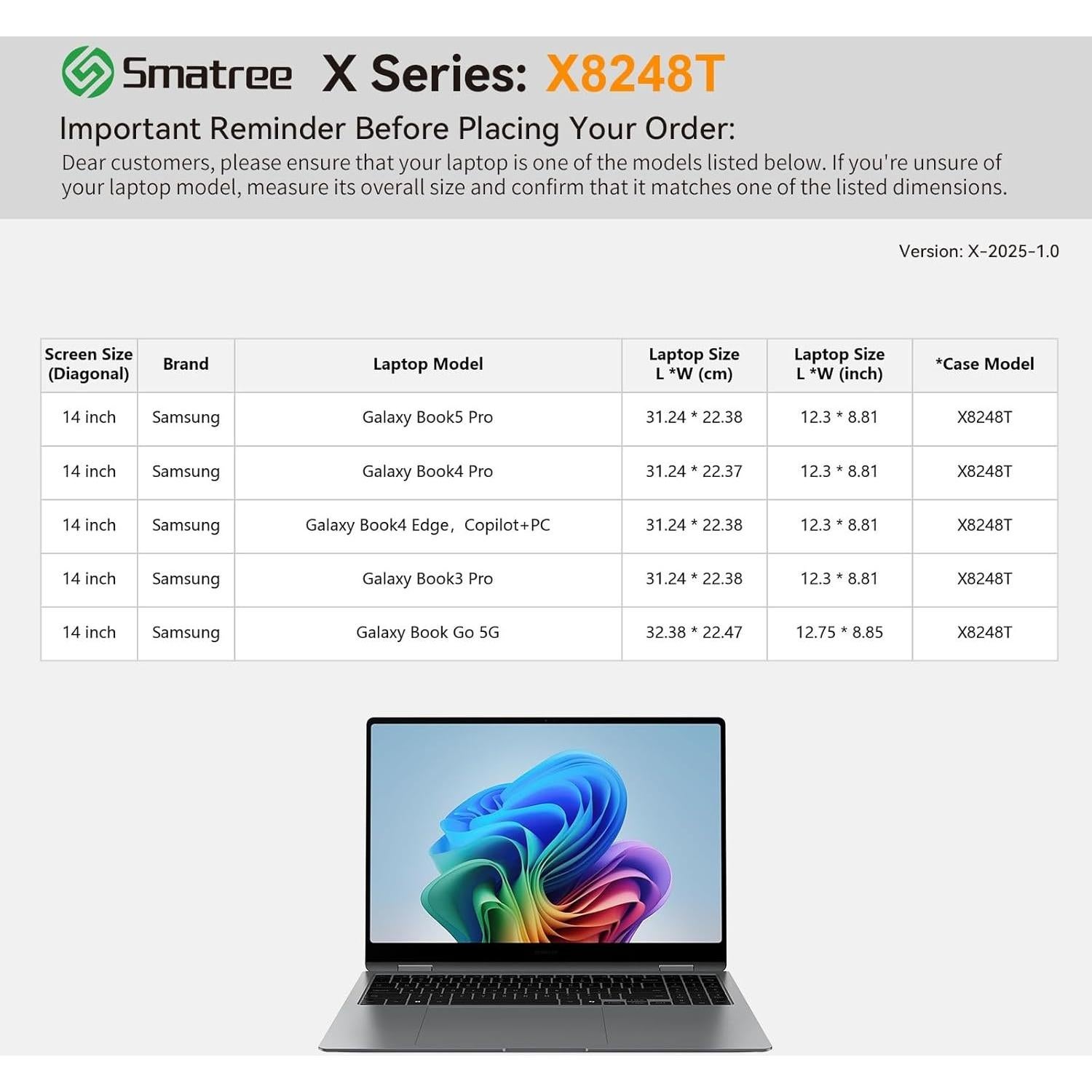 Funda Dura EVA Smatree para Samsung Galaxy Book 14" Blanca