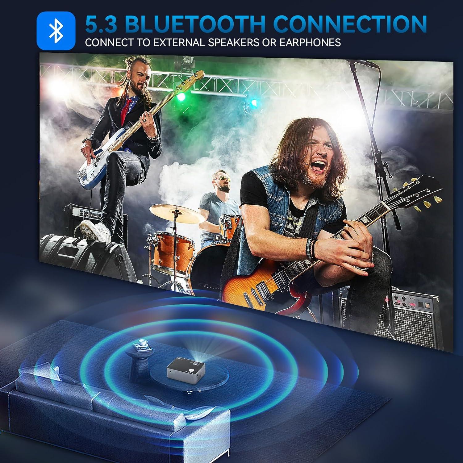 Proyector 1080P Pericat L2 con WiFi y Bluetooth, Pantalla 100"