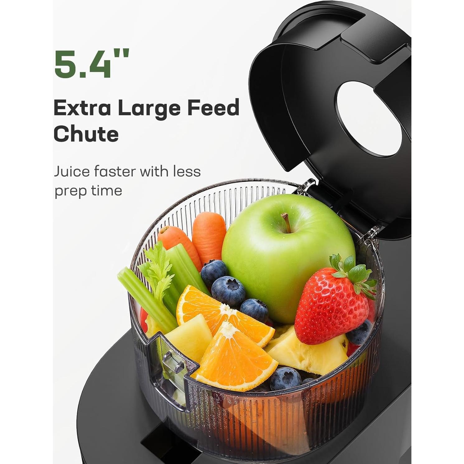 Exprimidor de Prensa Fría Silonn SLMCJ01B, 100W, 13.7cm