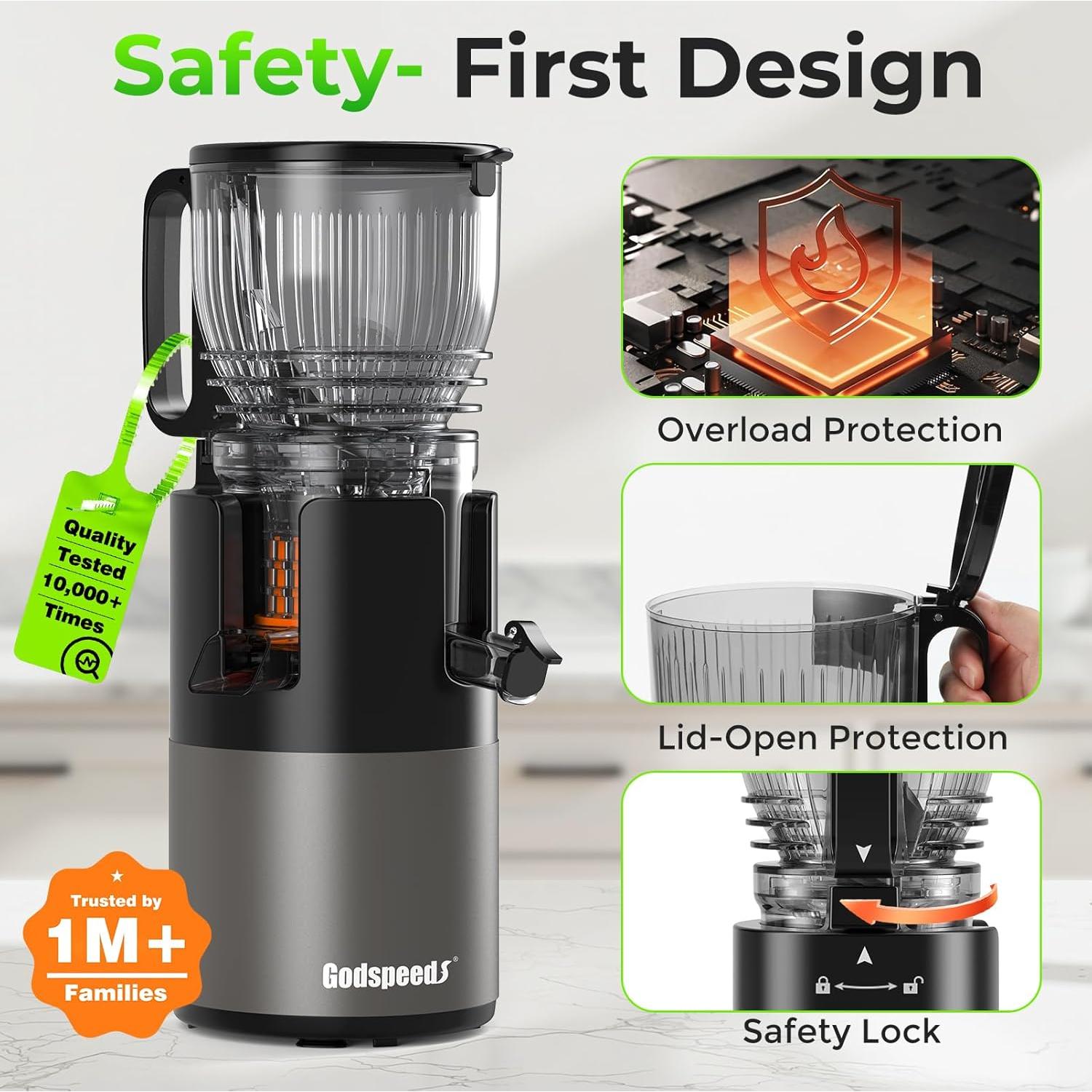 Exprimidor Lento Godspeeds MP-802Q 3.63 kg Boca Ancha 14.73 cm