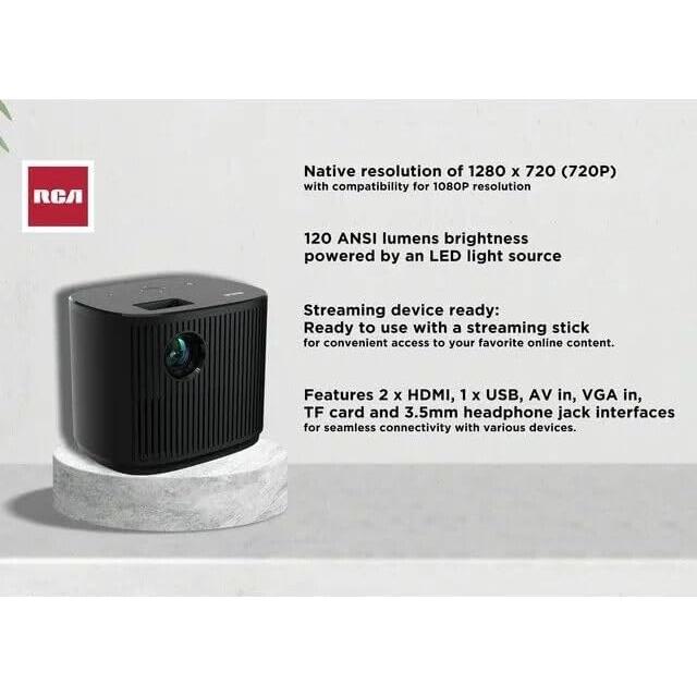 Proyector de Cine en Casa RCA RPJ181 720P 120 Lúmenes
