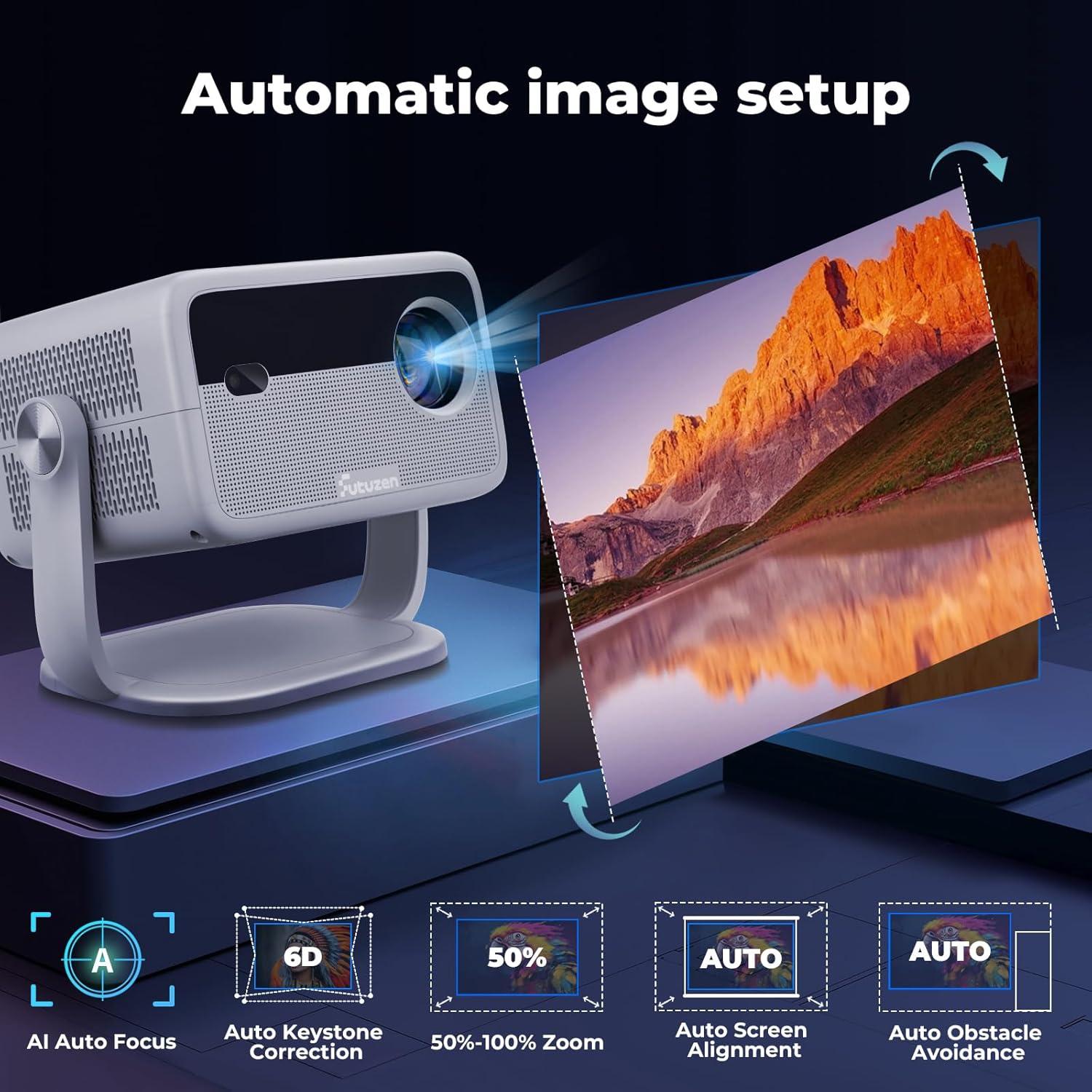 Proyector Inteligente Futuzen P30 NF-US 1080P 600 ANSI WiFi Bluetooth