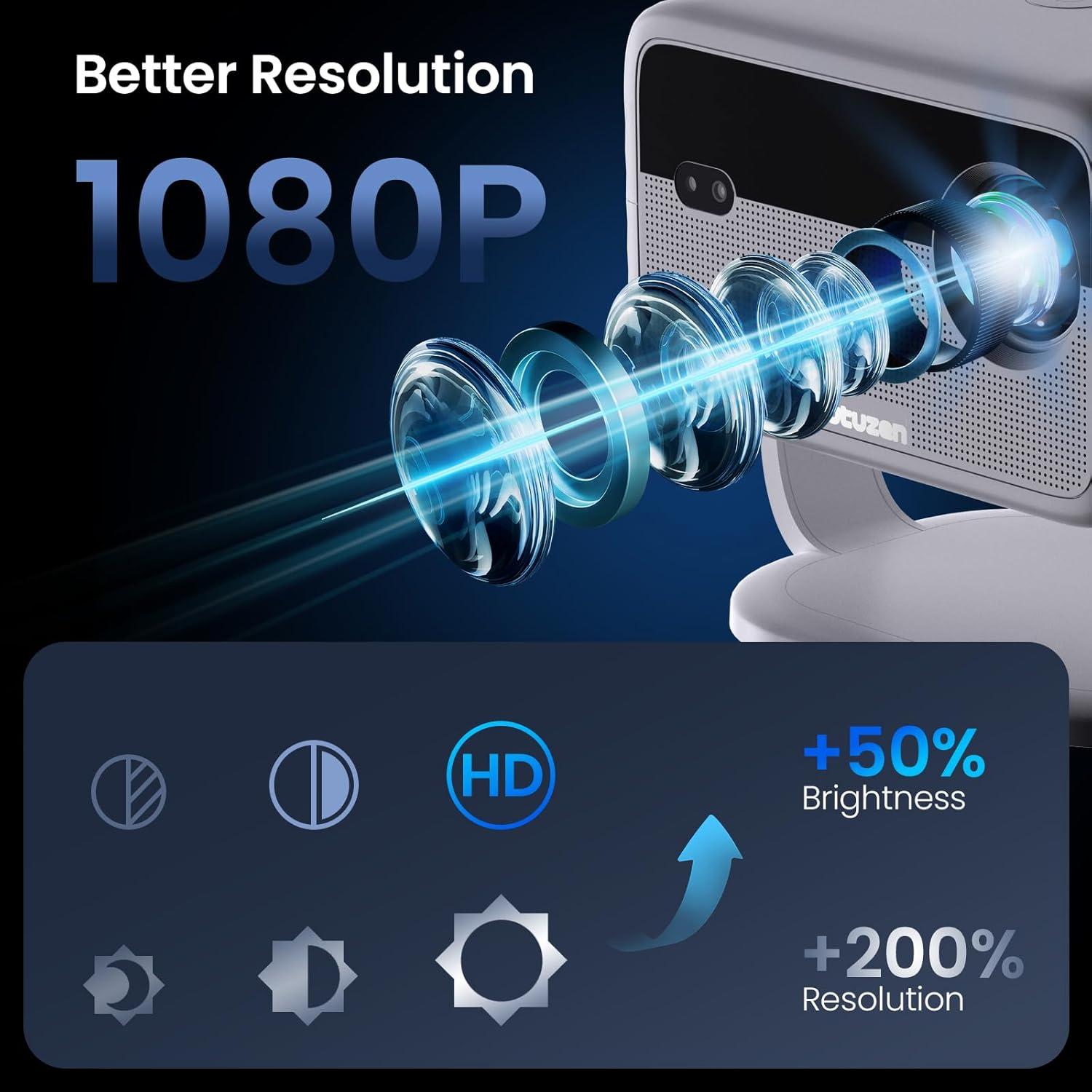 Proyector Inteligente Futuzen P30 NF-US 1080P 600 ANSI WiFi Bluetooth