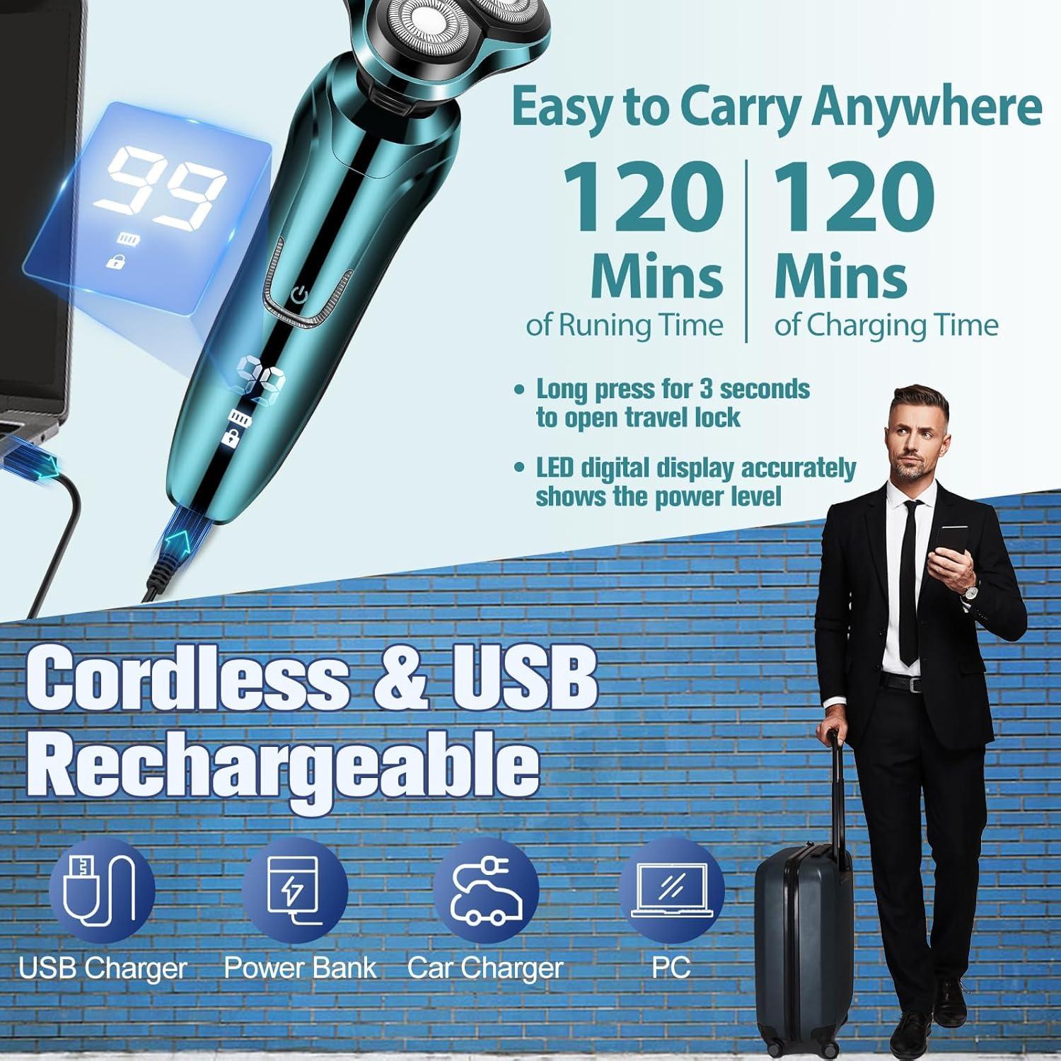 Afeitadora eléctrica Handsomeface 8868-18 a prueba de agua