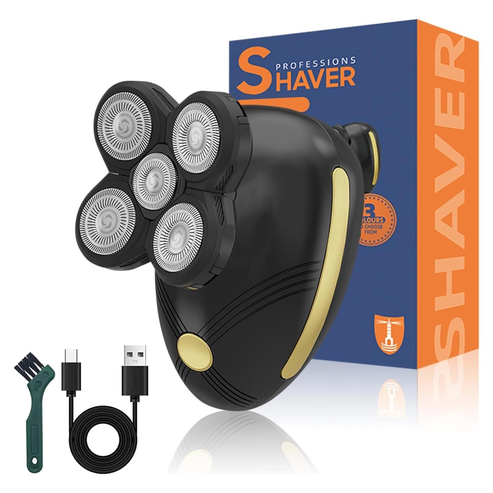 Afeitadora Eléctrica Recargable Laikme 5D para Cabeza Calva