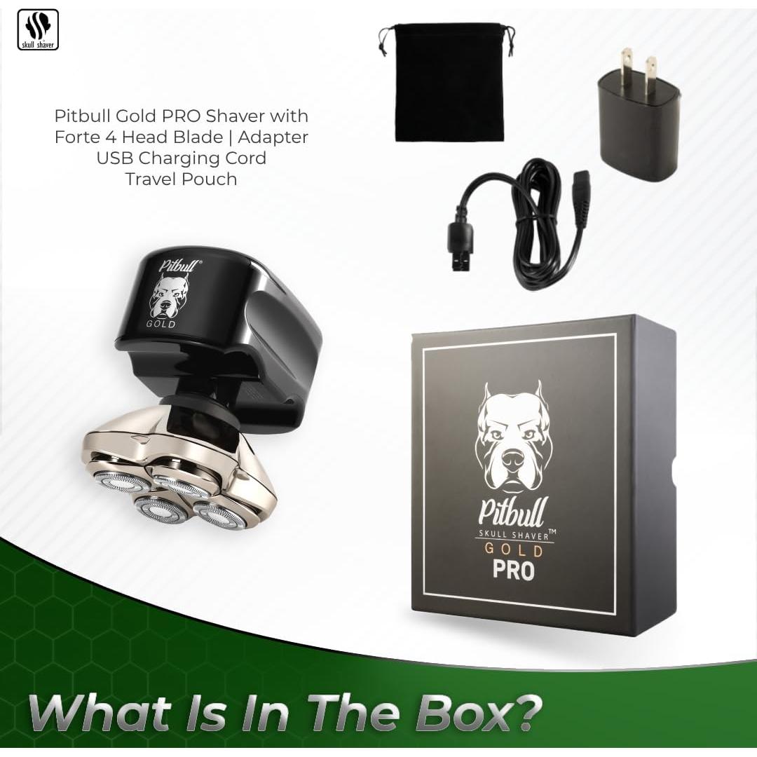 Afeitadora Rotativa Skull Shaver Pitbull Gold PRO 5 en 1