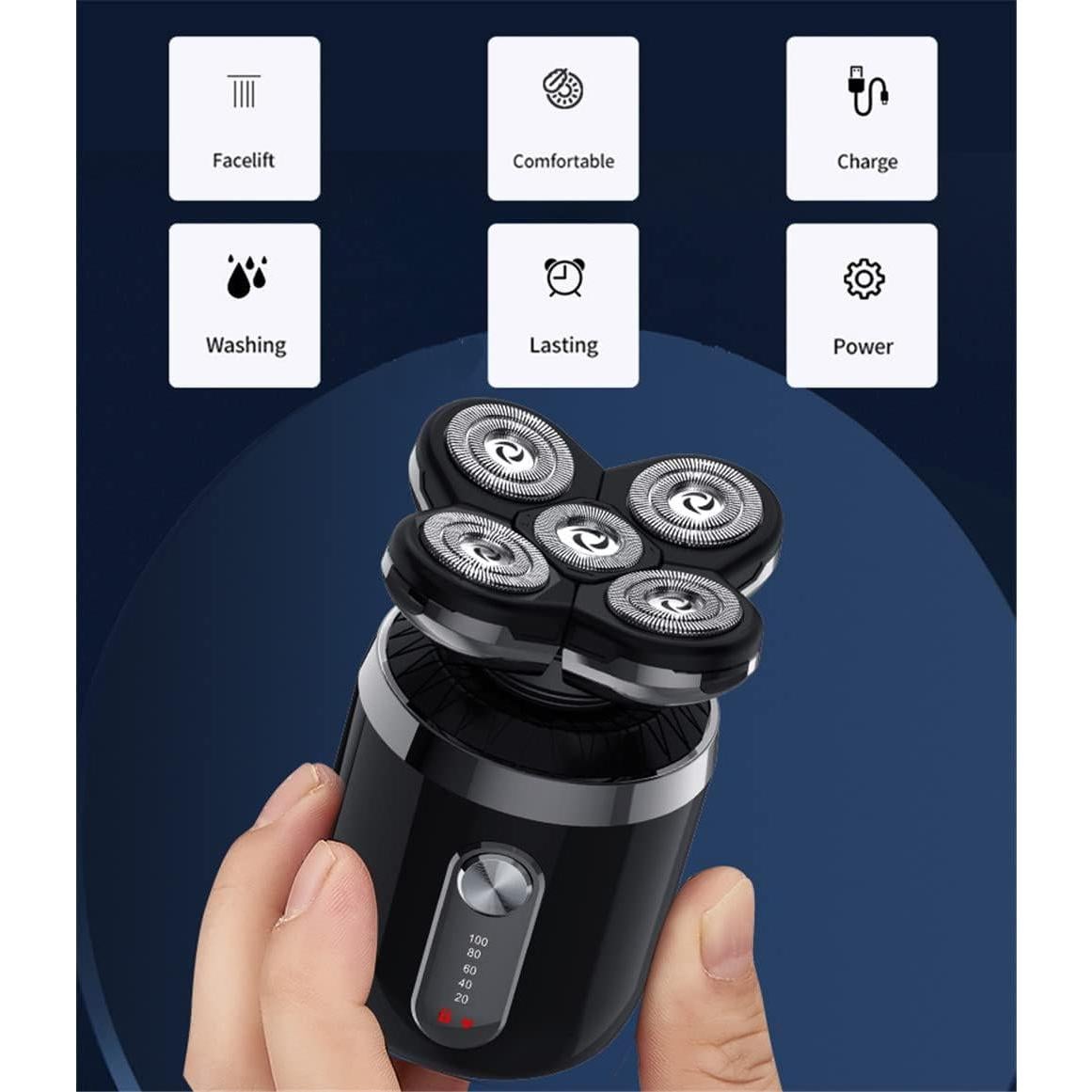 Afeitadora Eléctrica 5 en 1 Weltition Impermeable para Hombres