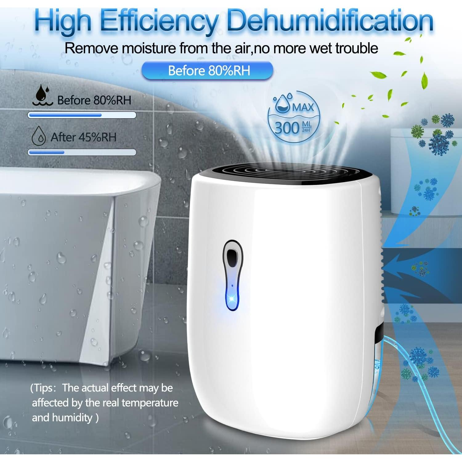 Deshumidificador Posdry 800ml Portátil Silencioso Automático