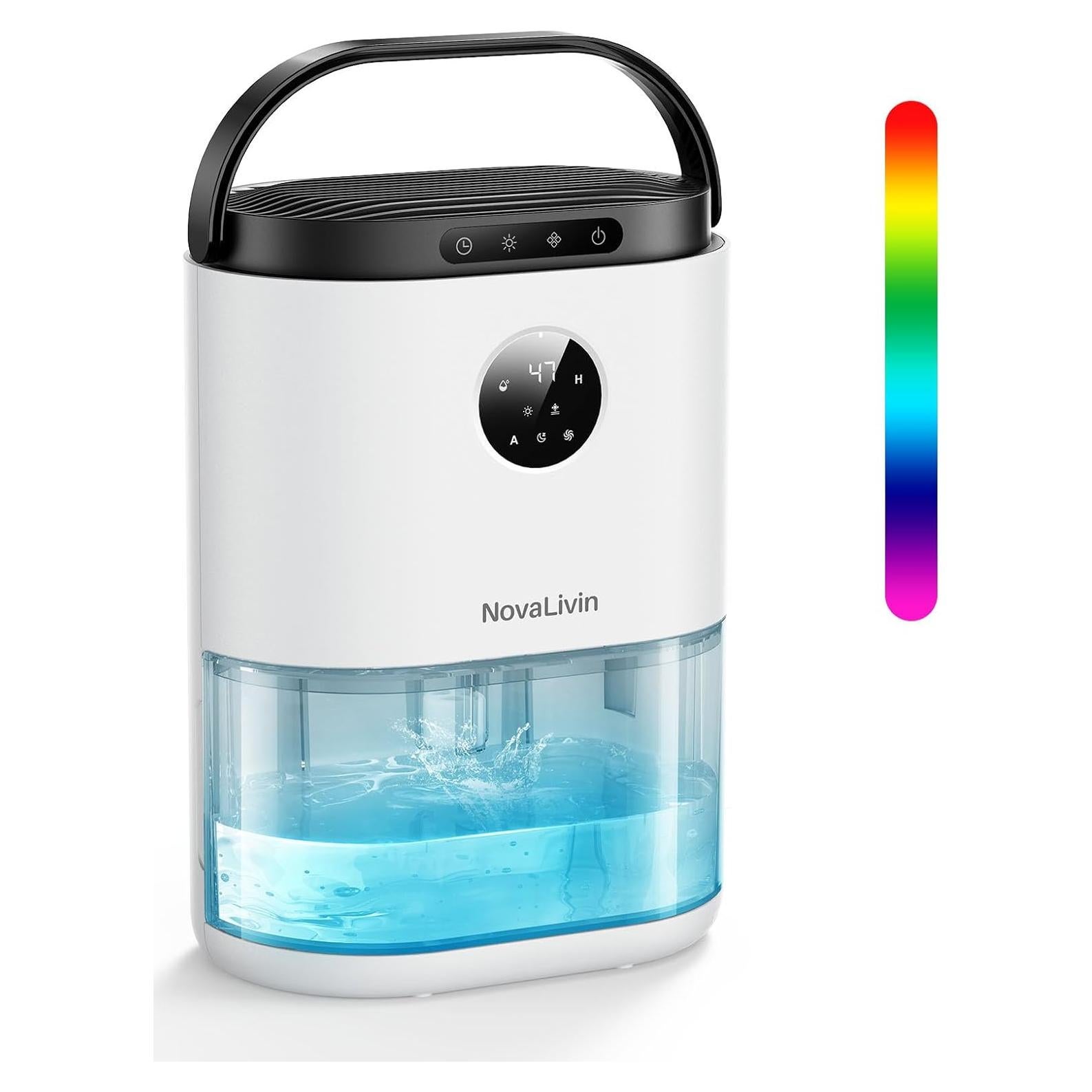 Deshumidificador NovaLivin 2.0L Automático con Luz Nocturna