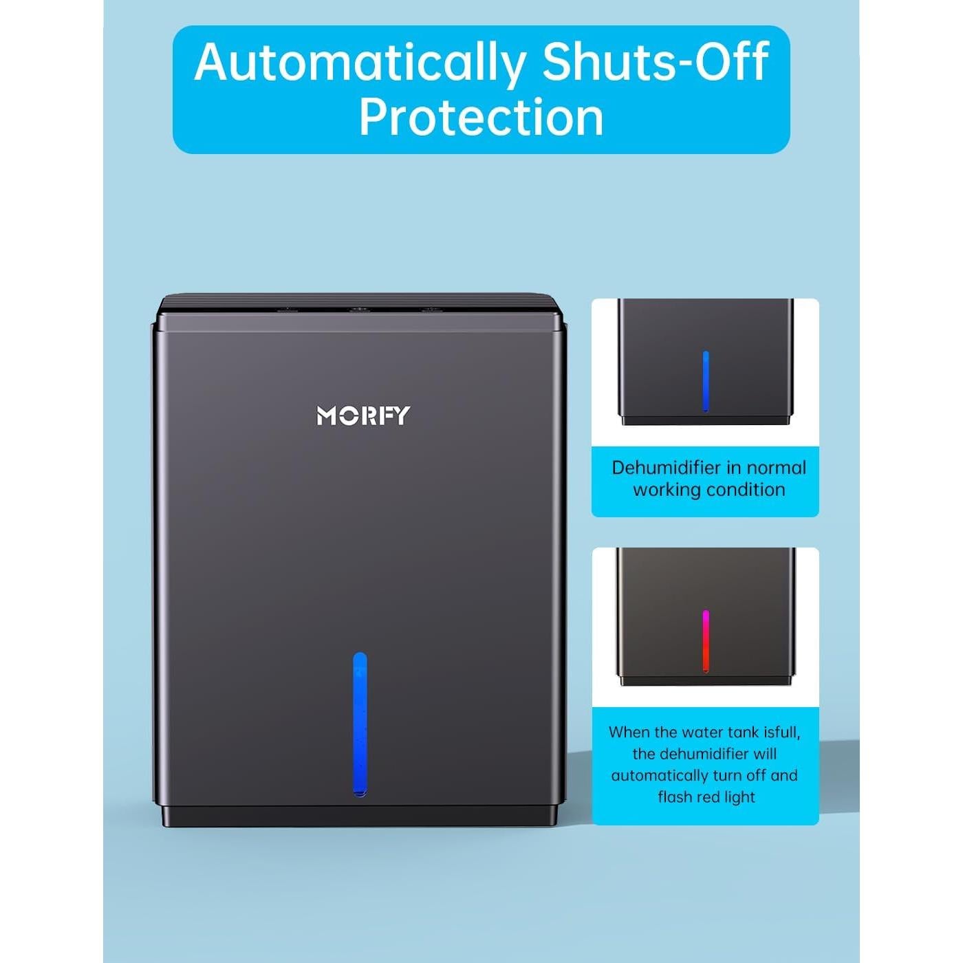 Deshumidificador MORFY BW401C 80 Oz Silencioso para Habitaciones