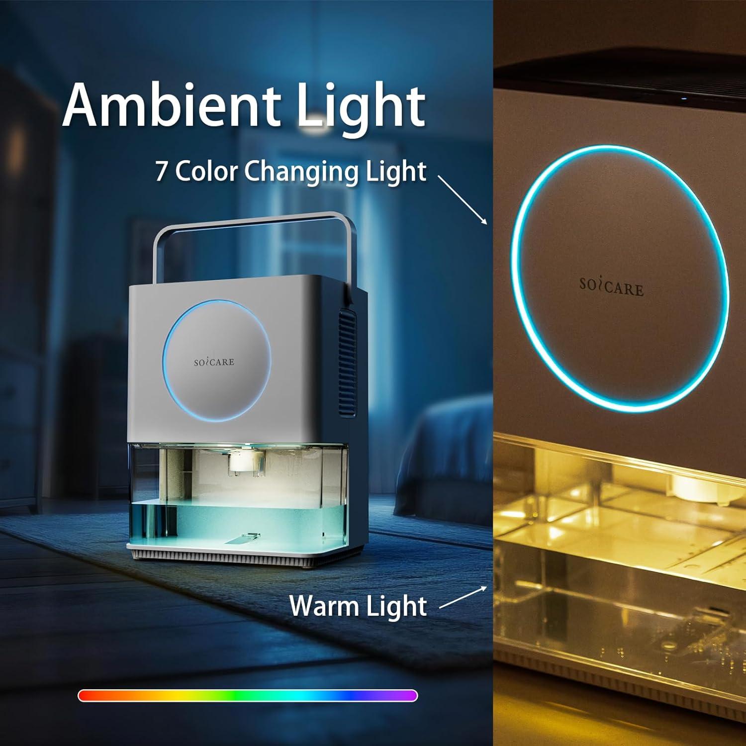 Deshumidificador SOICARE 3.2L Blanco con Filtro HEPA