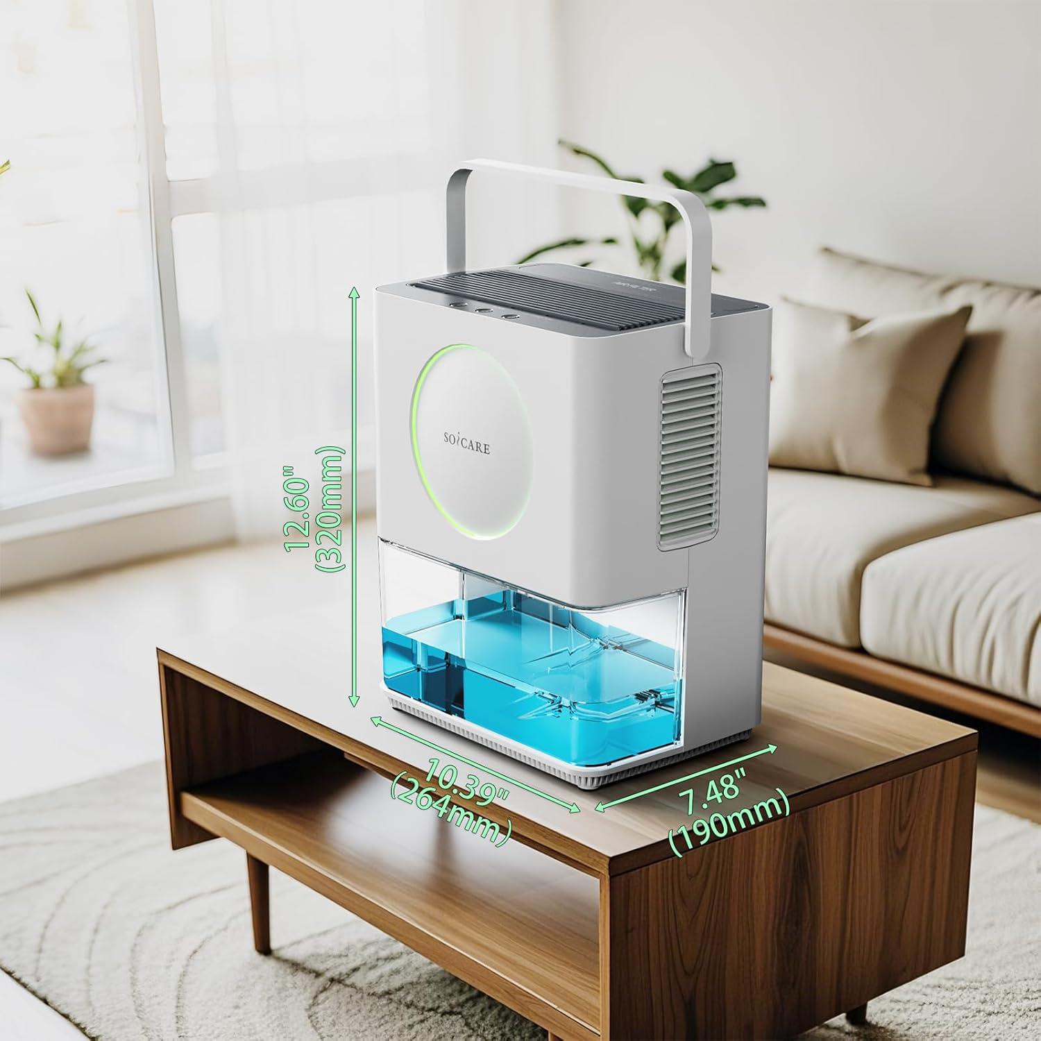 Deshumidificador SOICARE 3.2L Blanco con Filtro HEPA