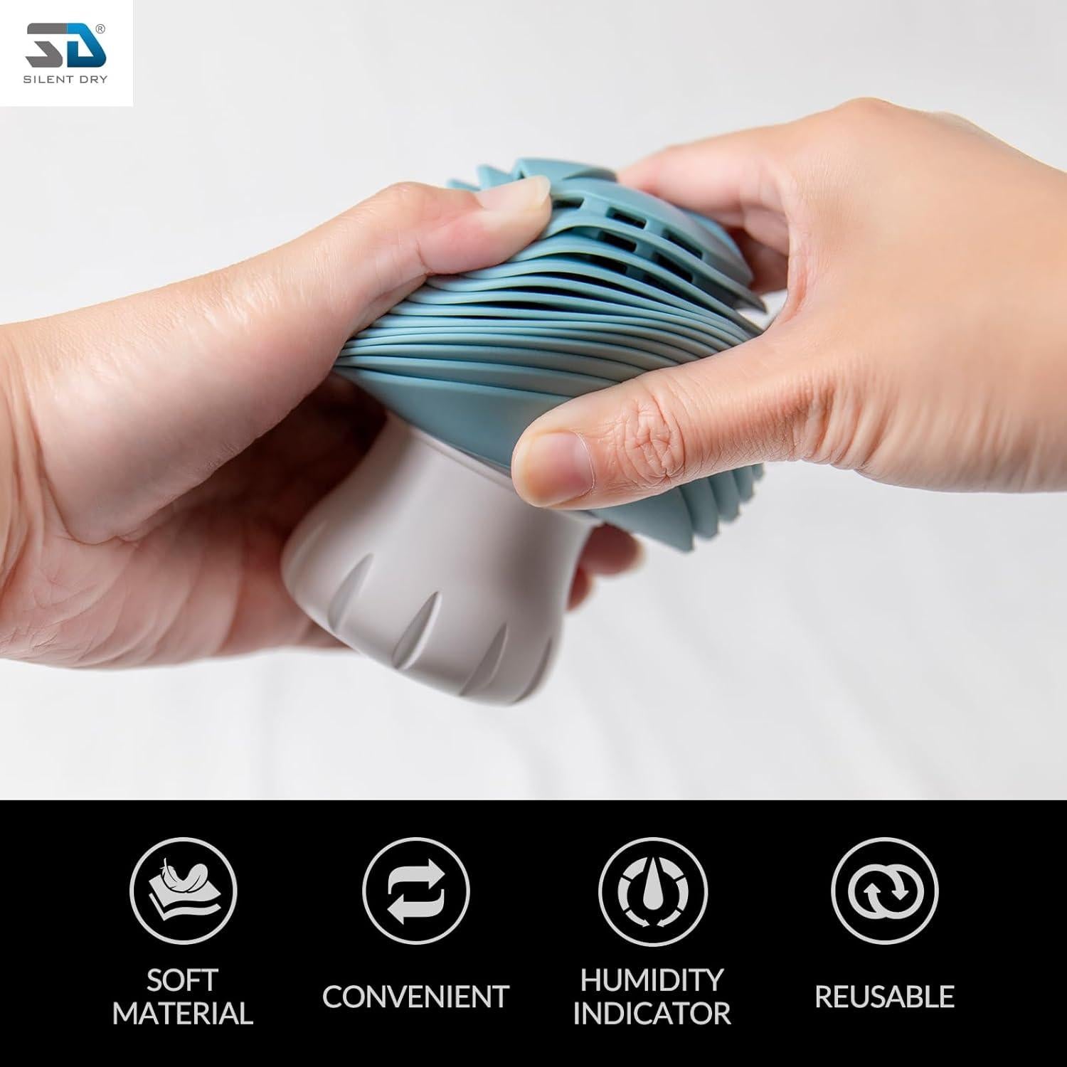 Deshumidificador Portátil SD SILENT DRY 20L Recargable Azul