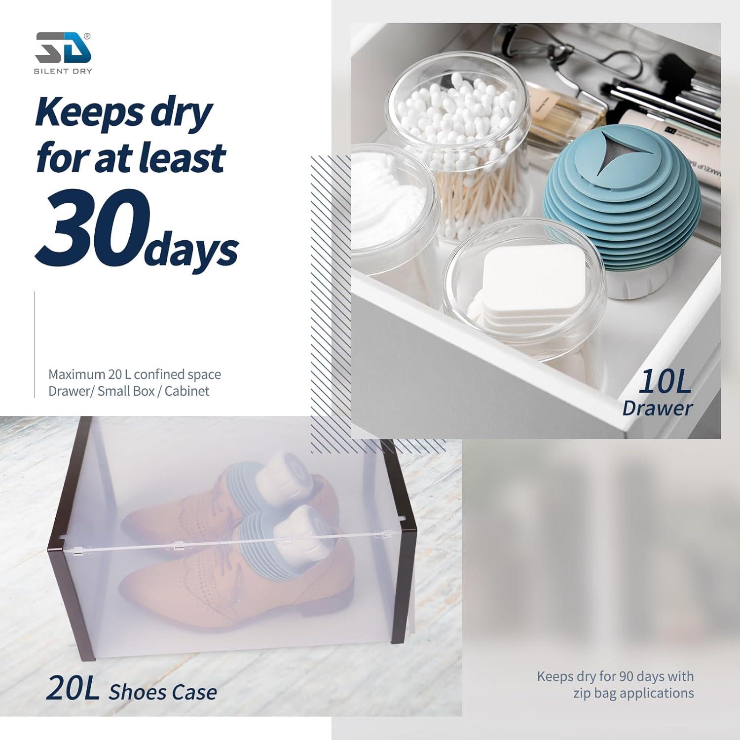 Deshumidificador Portátil SD SILENT DRY 20L Recargable Azul