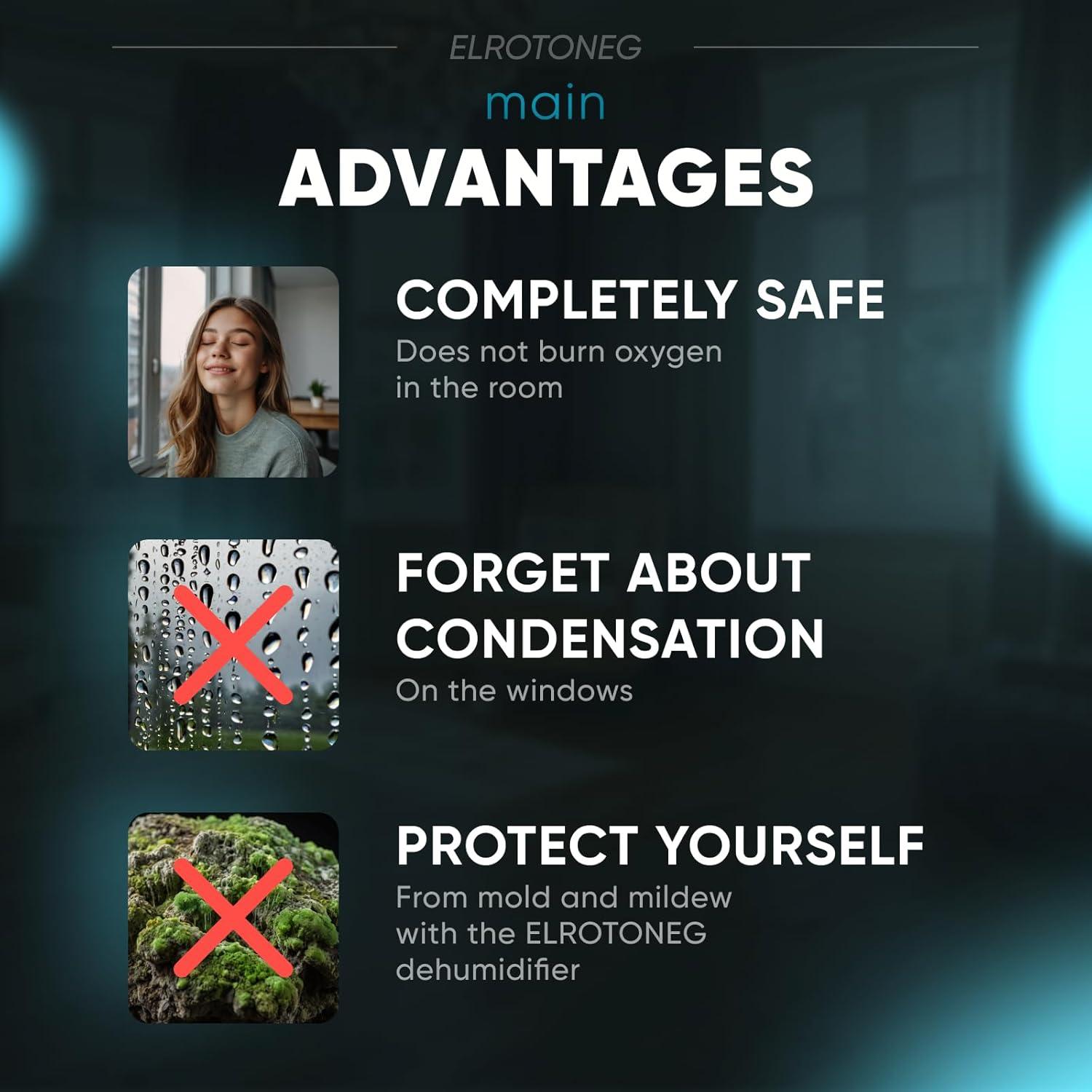 Deshumidificador ELROTONEG H2102 1.04L 27.87m² Automático