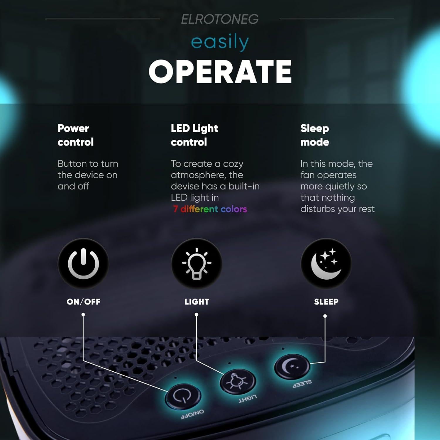 Deshumidificador ELROTONEG H2102 1.04L 27.87m² Automático