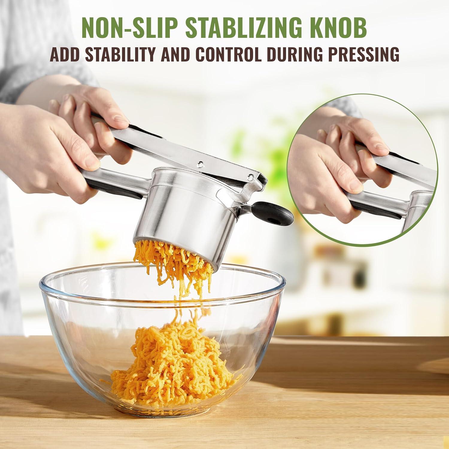 Prensa de Papa Havenity 425g Acero Inoxidable 3 Discos