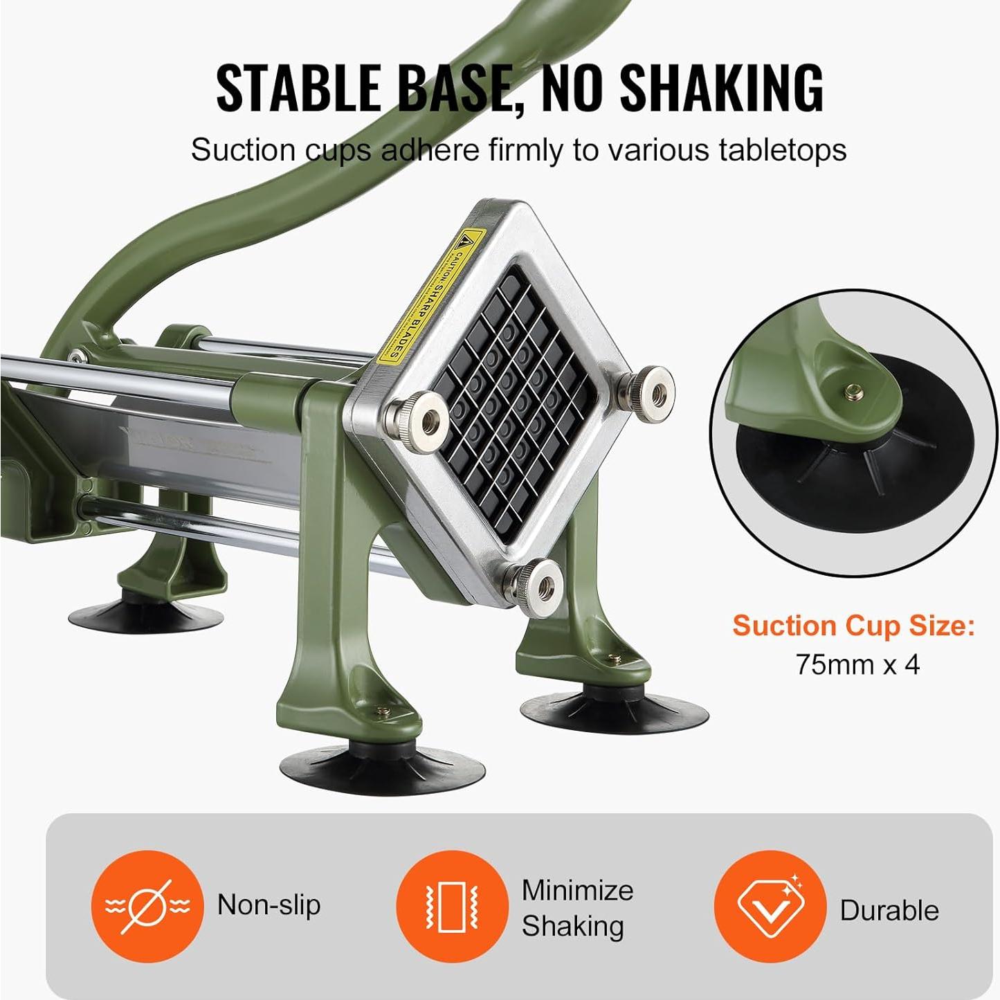 Cortador de Papas Fritas VEVOR Manual 1.27 cm Acero Inoxidable